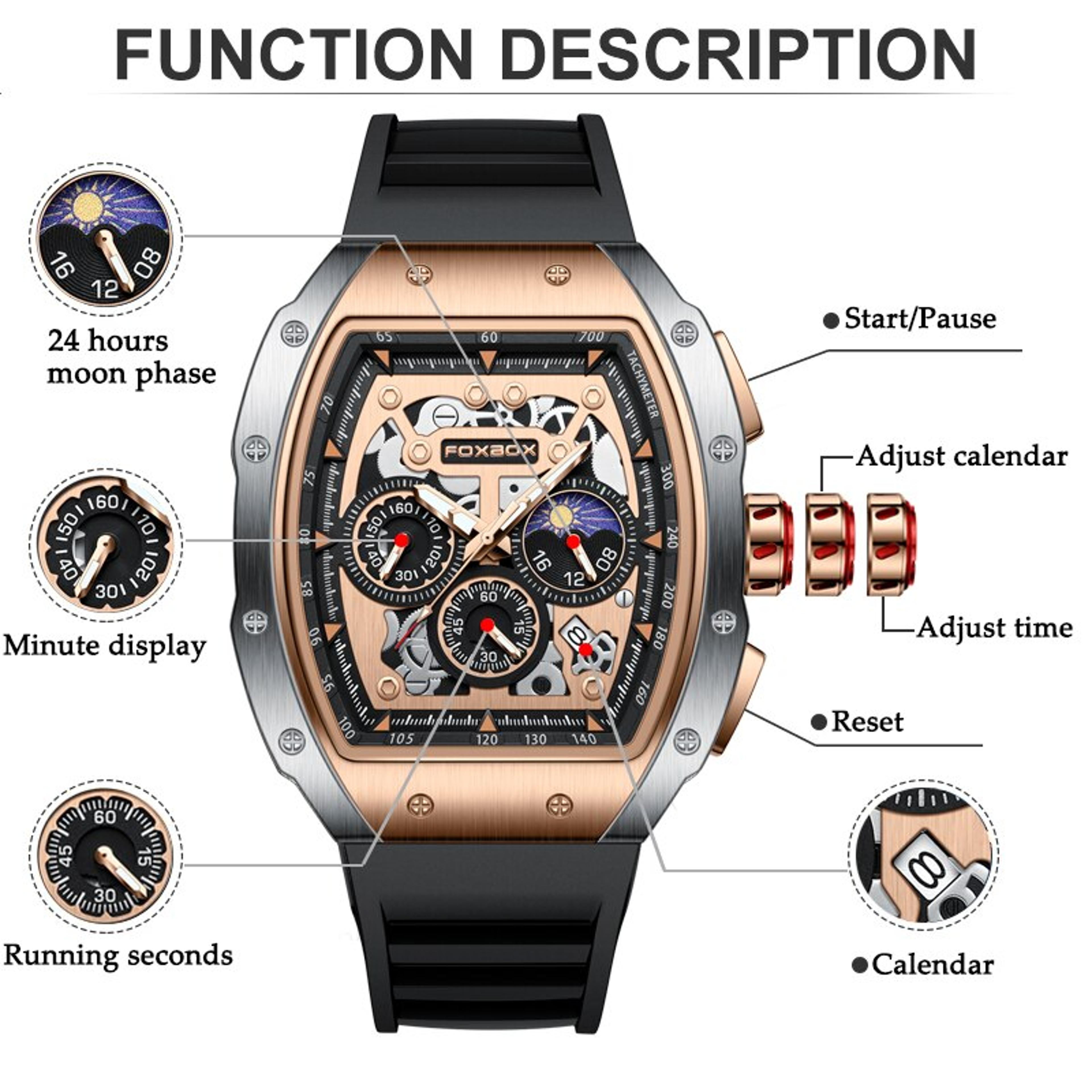 apex chrono pro men's military quartz watch