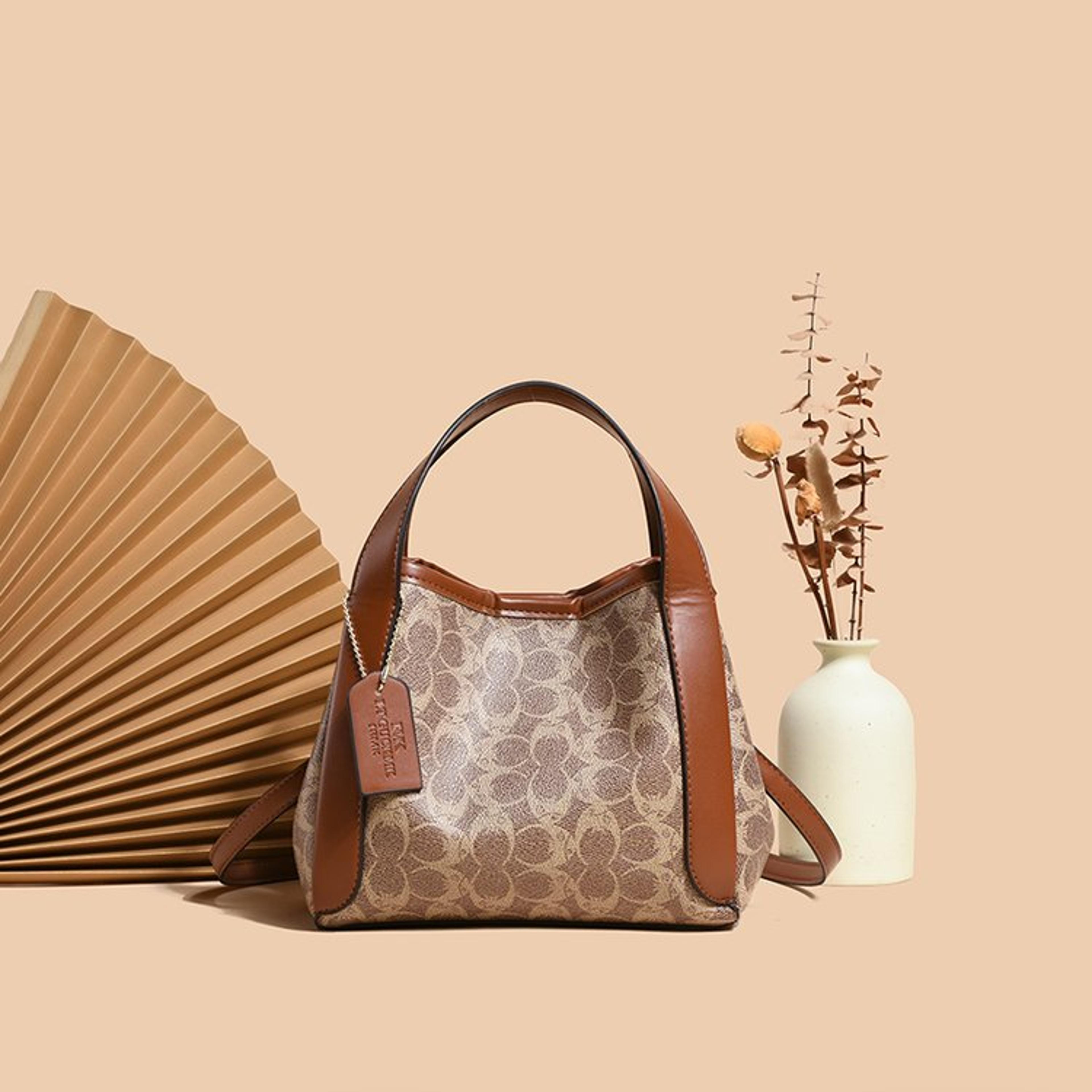 luxury leather tote & designer diaper bag with crossbody strap