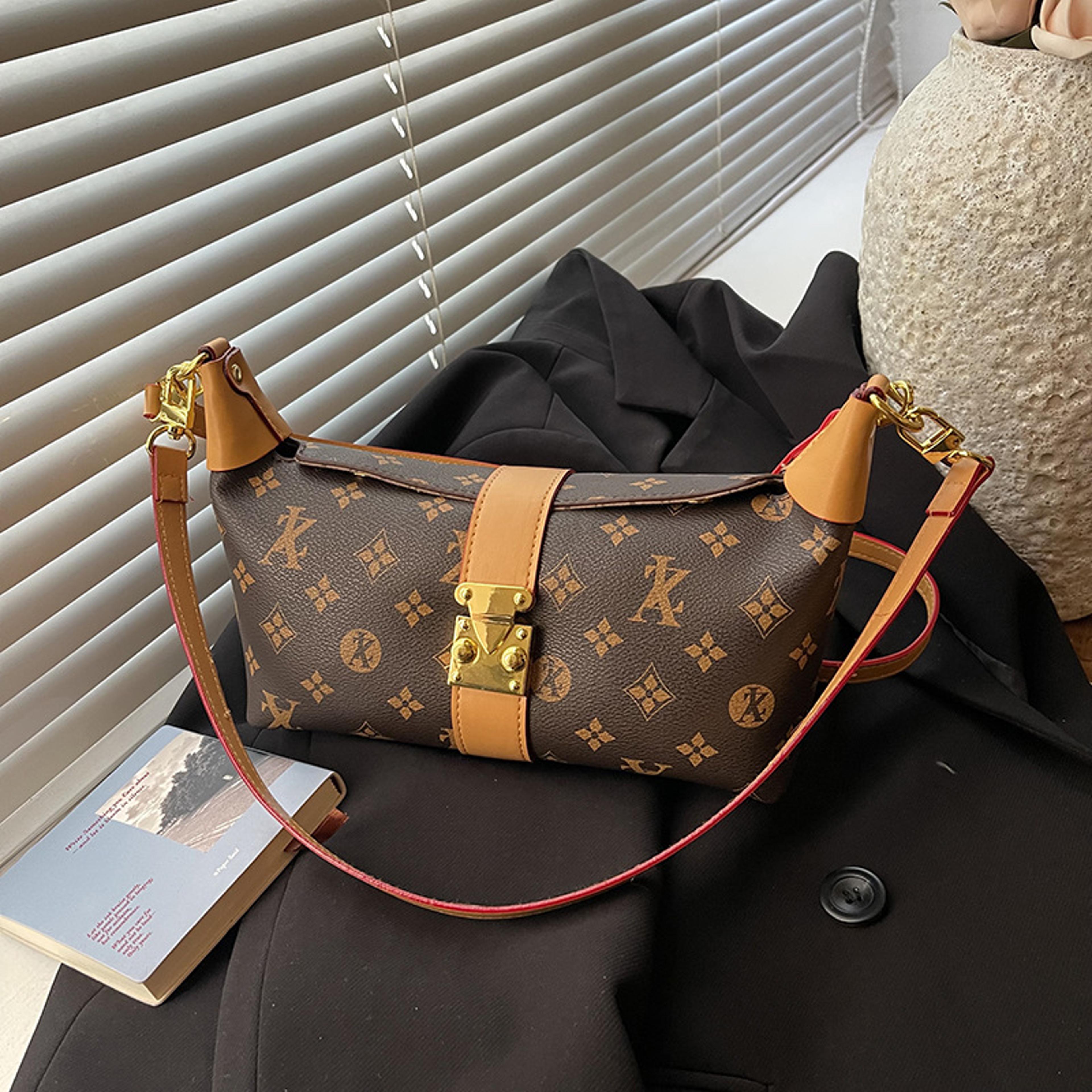 classic horn bag vintage print large capacity daily commuting bag