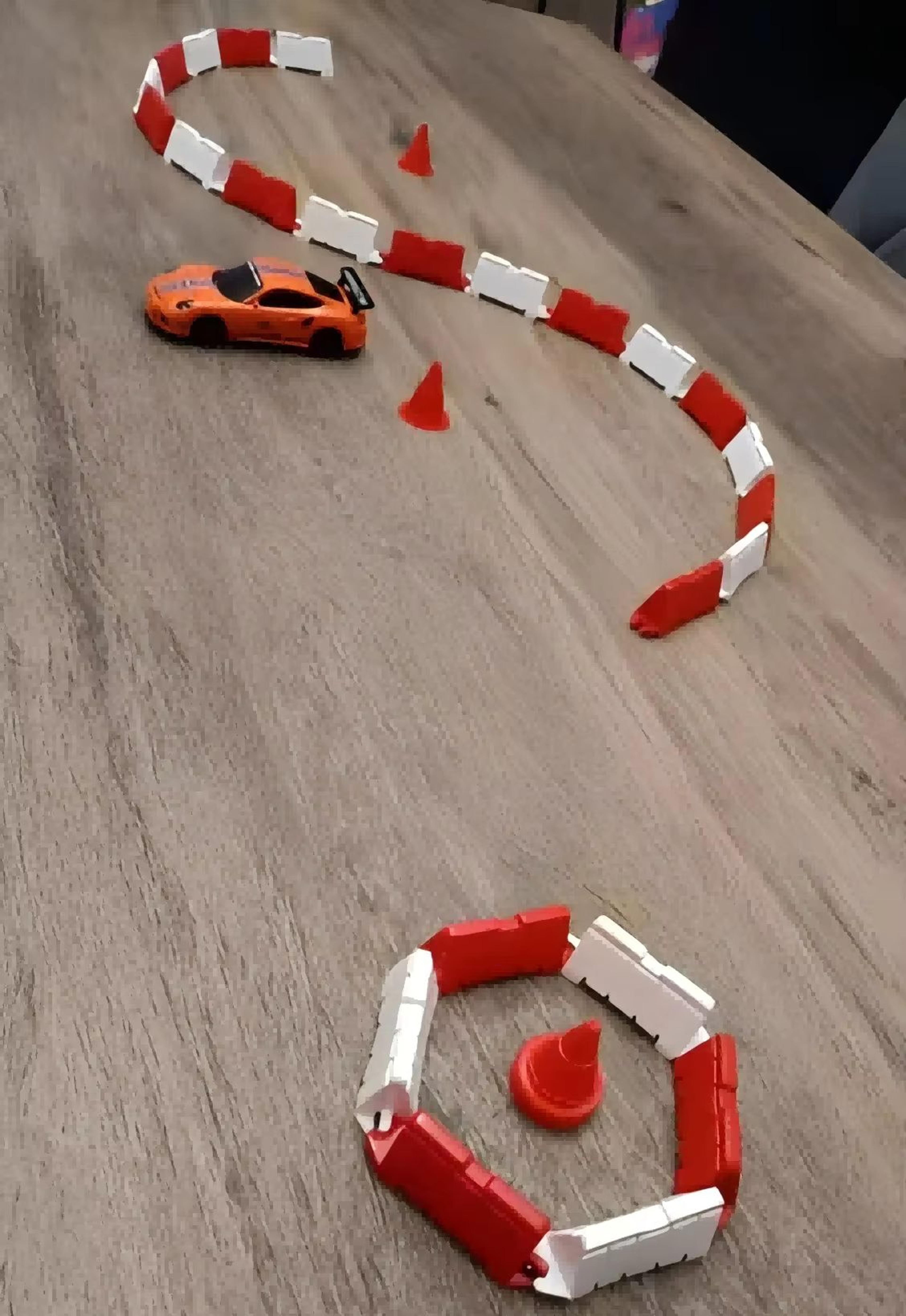rc drift race car track set, road block mini obstacle field, drift runway racetrack road barriers, decorative accessorie