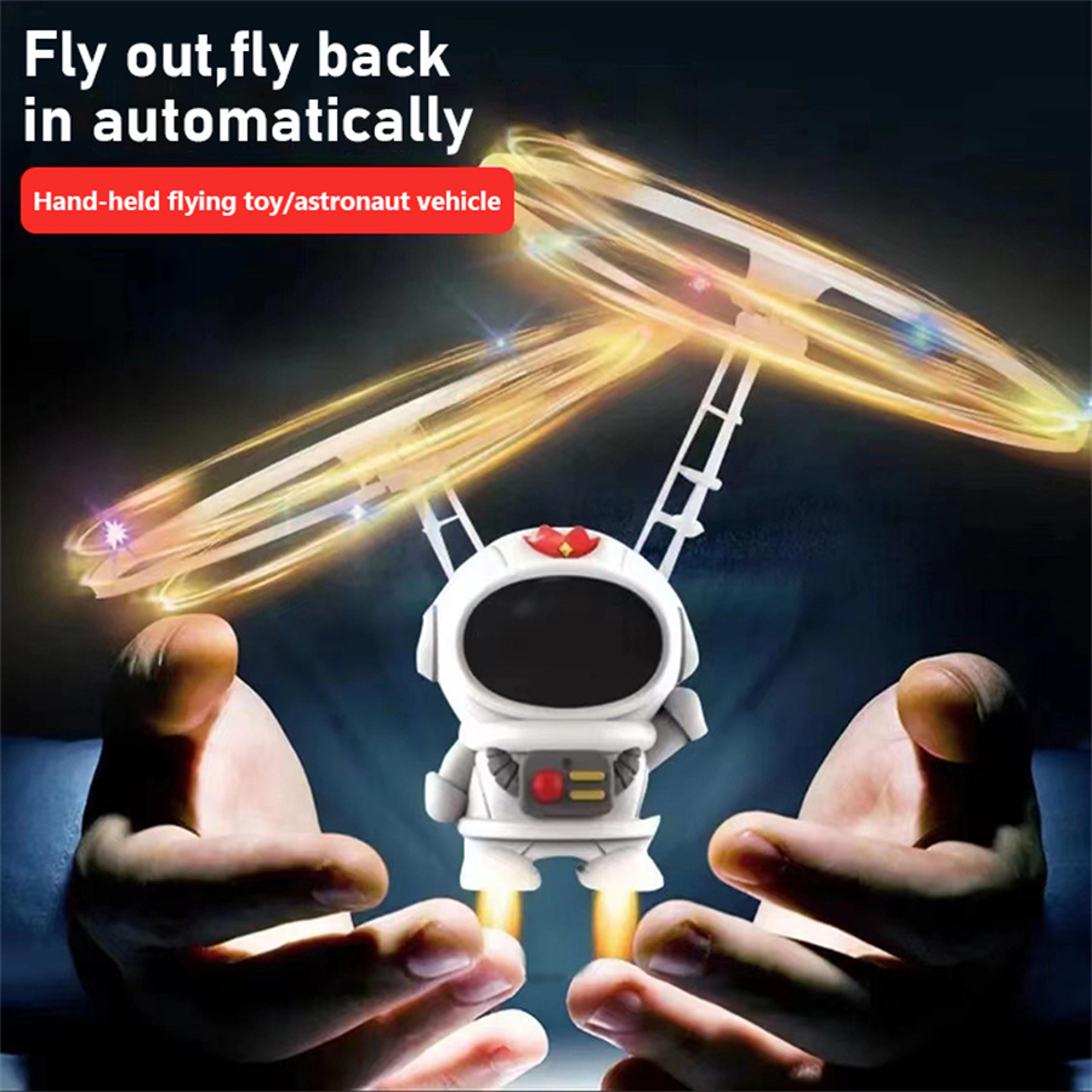 colorful night light helicopter, luminous mini induction flying toy, usb charging robot gift