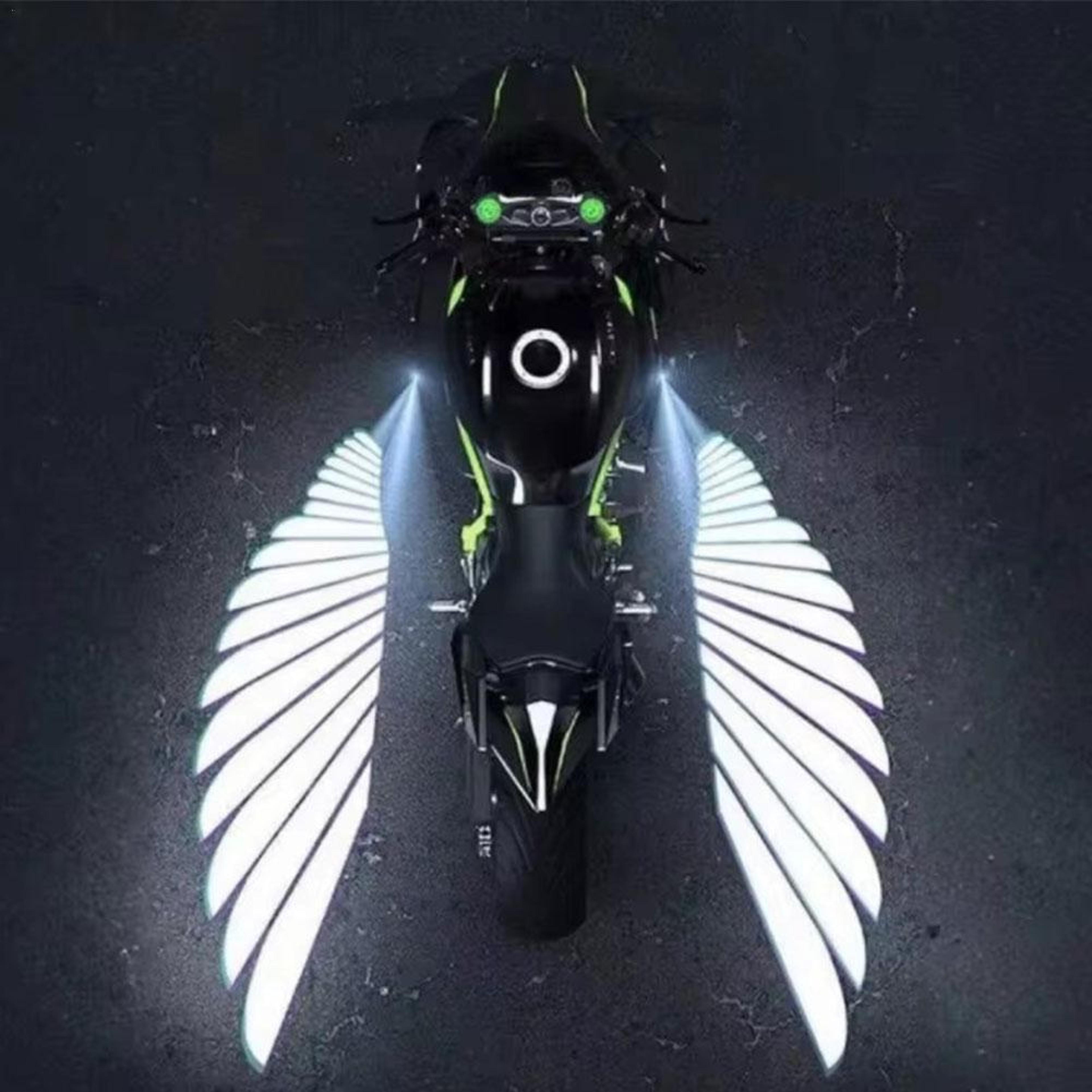 motorcycle led underbody light projector – ghost angel wings lights for motorcycles, atv, and more