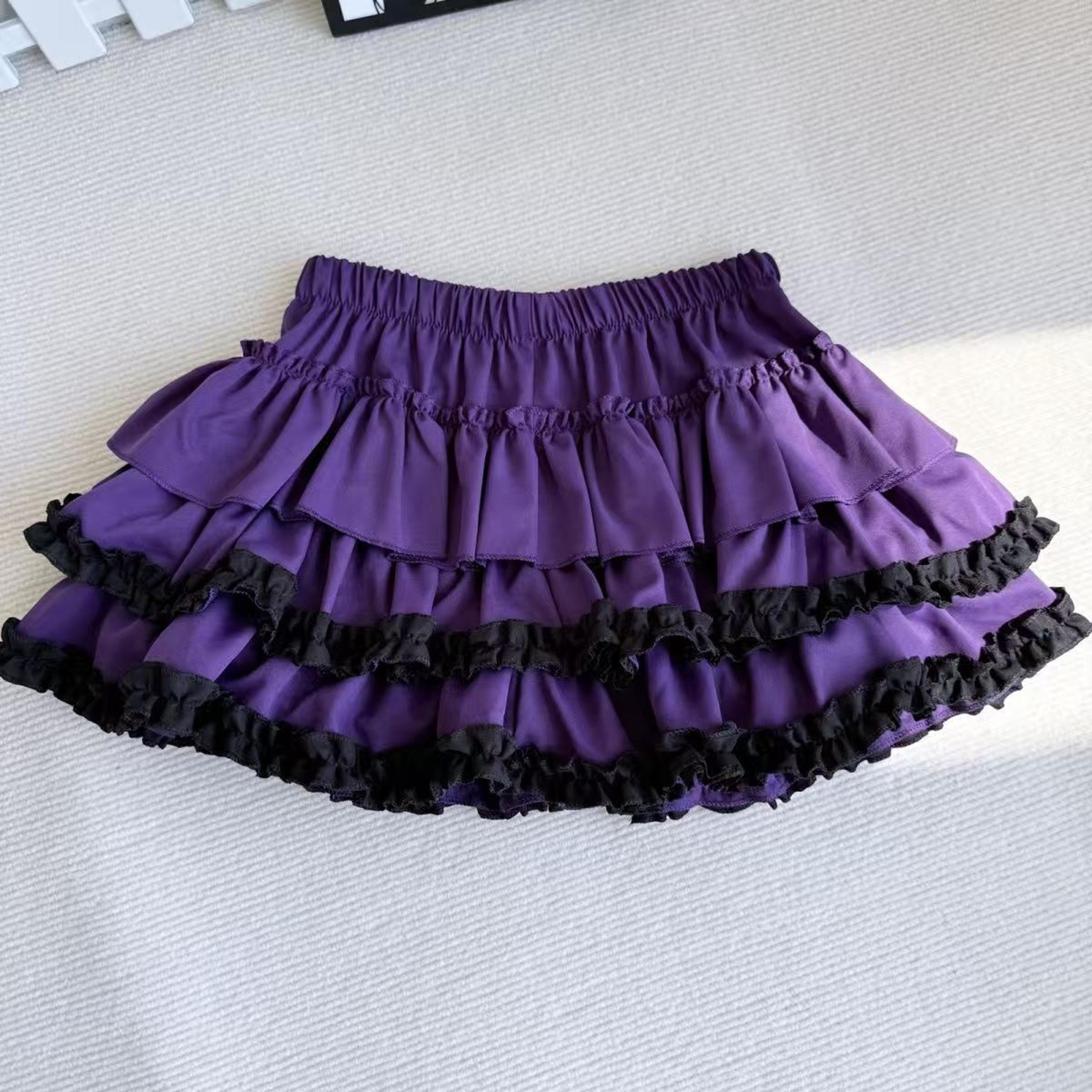 harajuku punk cake puff skirt for girls – trendy anti-exposure half-length fashion skirt