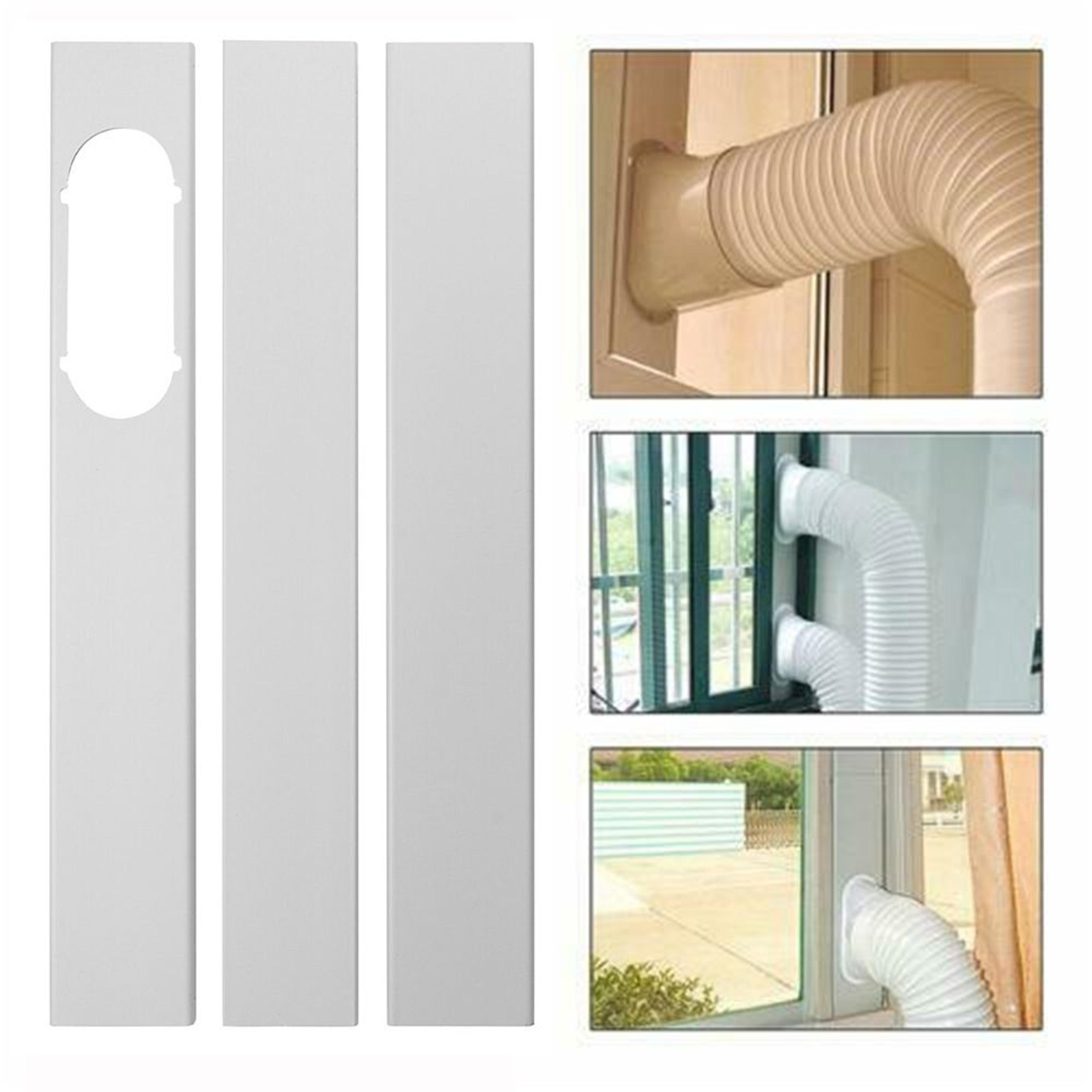 adjustable window slide plate kit for portable air conditioners – exhaust hose connector & adaptor