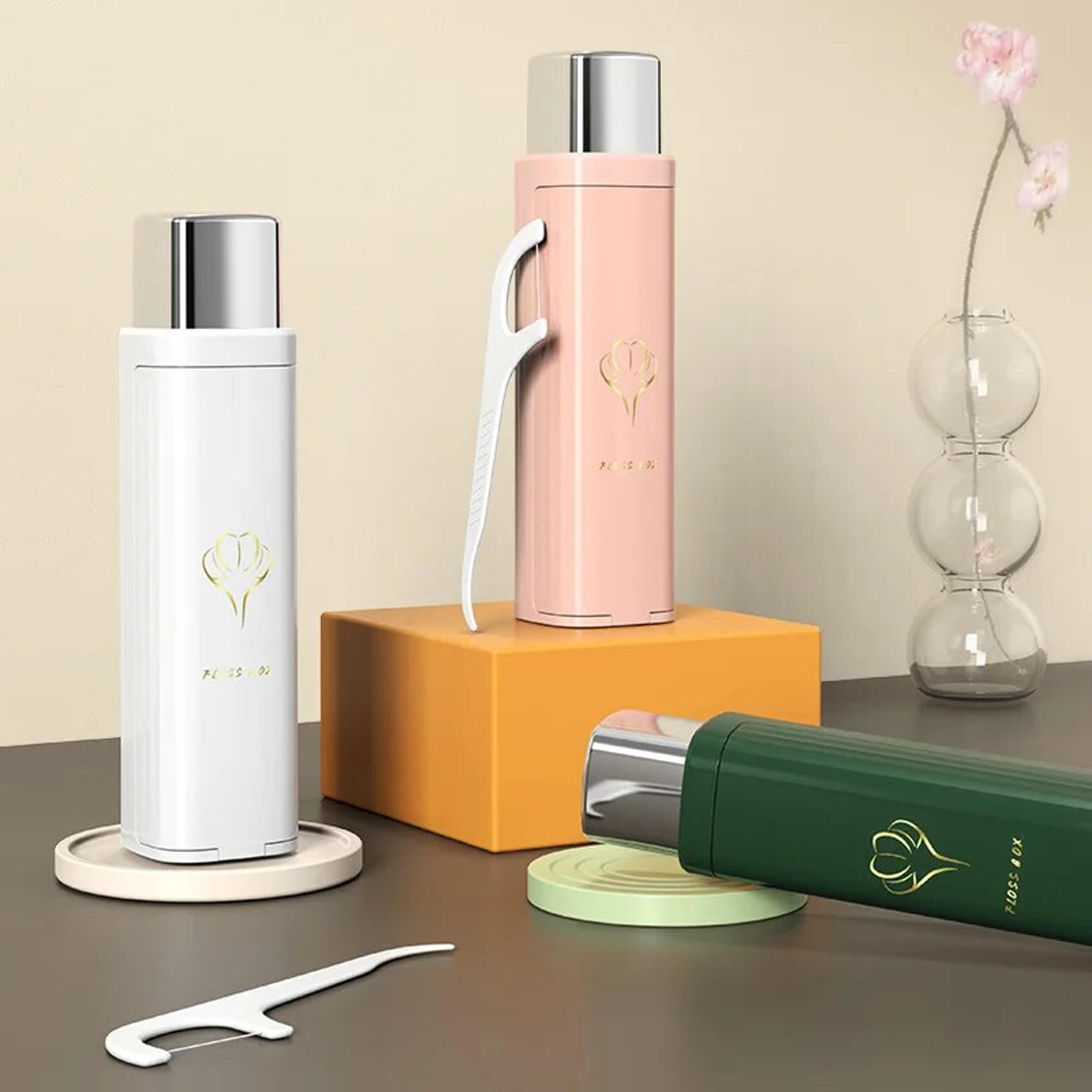 portable automatic pop-up dental floss storage box – convenient and travel-friendly