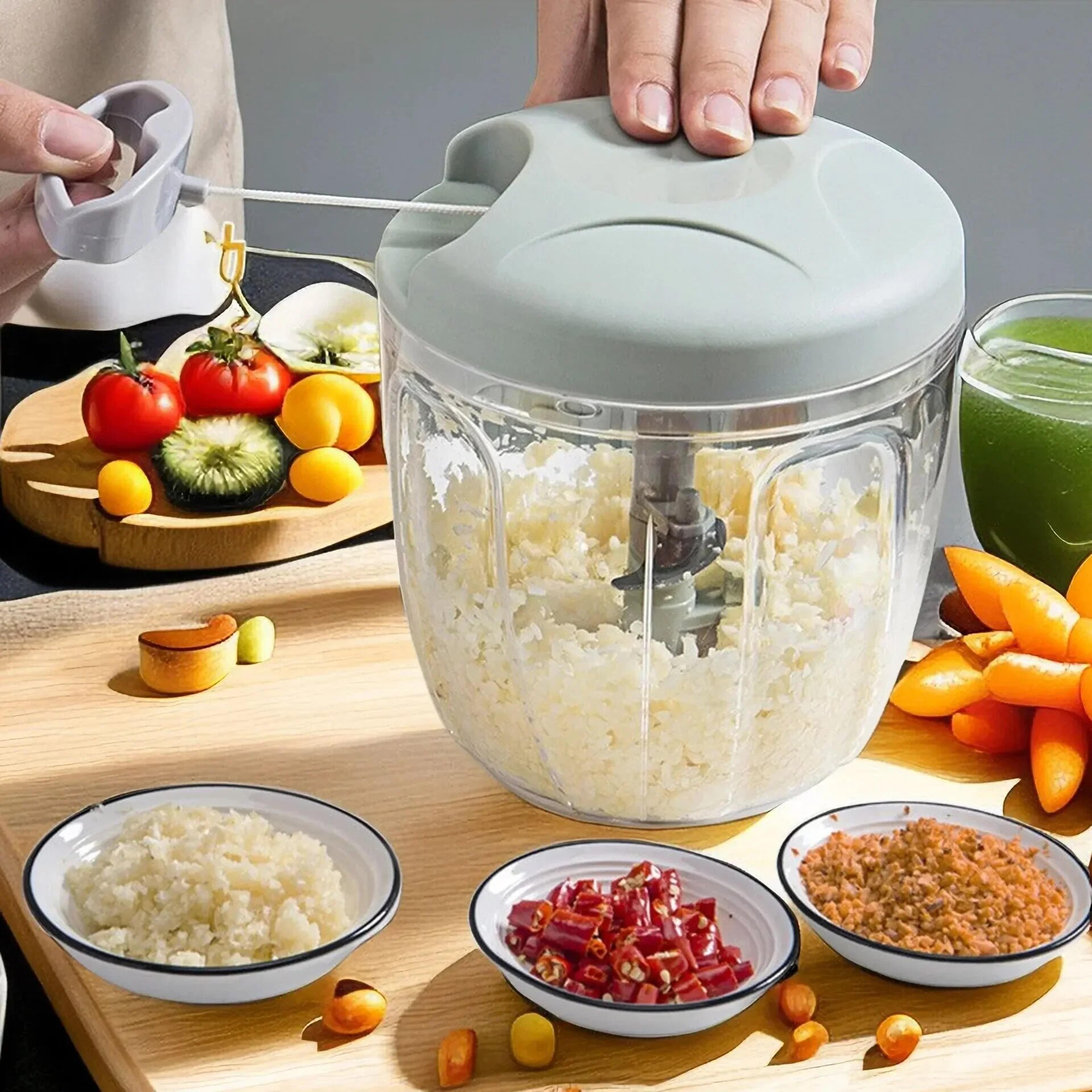 multifunctional handheld kitchen grinder & cutter – ginger, garlic, veggies & meat