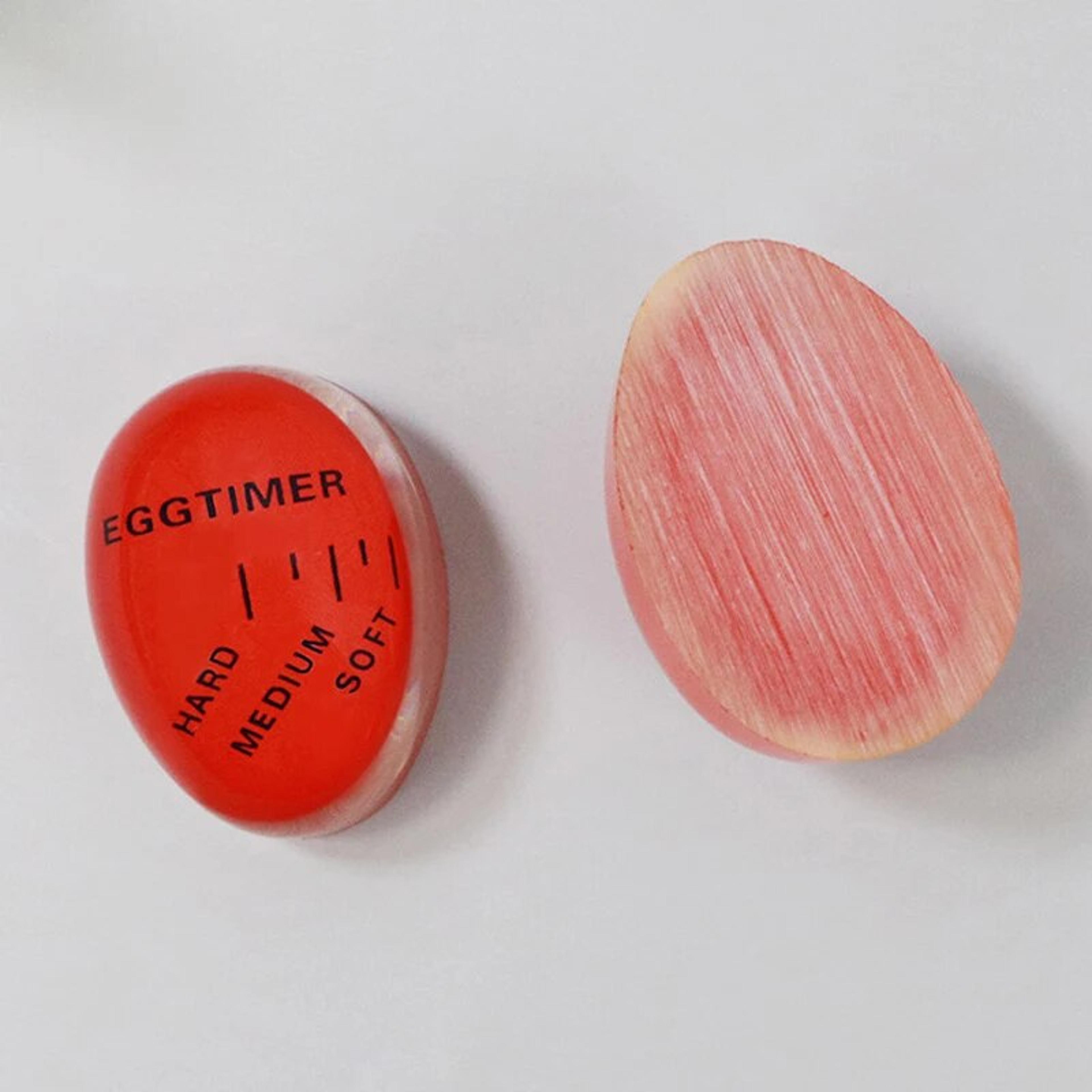 eco-friendly resin egg timer for perfect boiled eggs – color-changing red timer for soft & hard boiled eggs