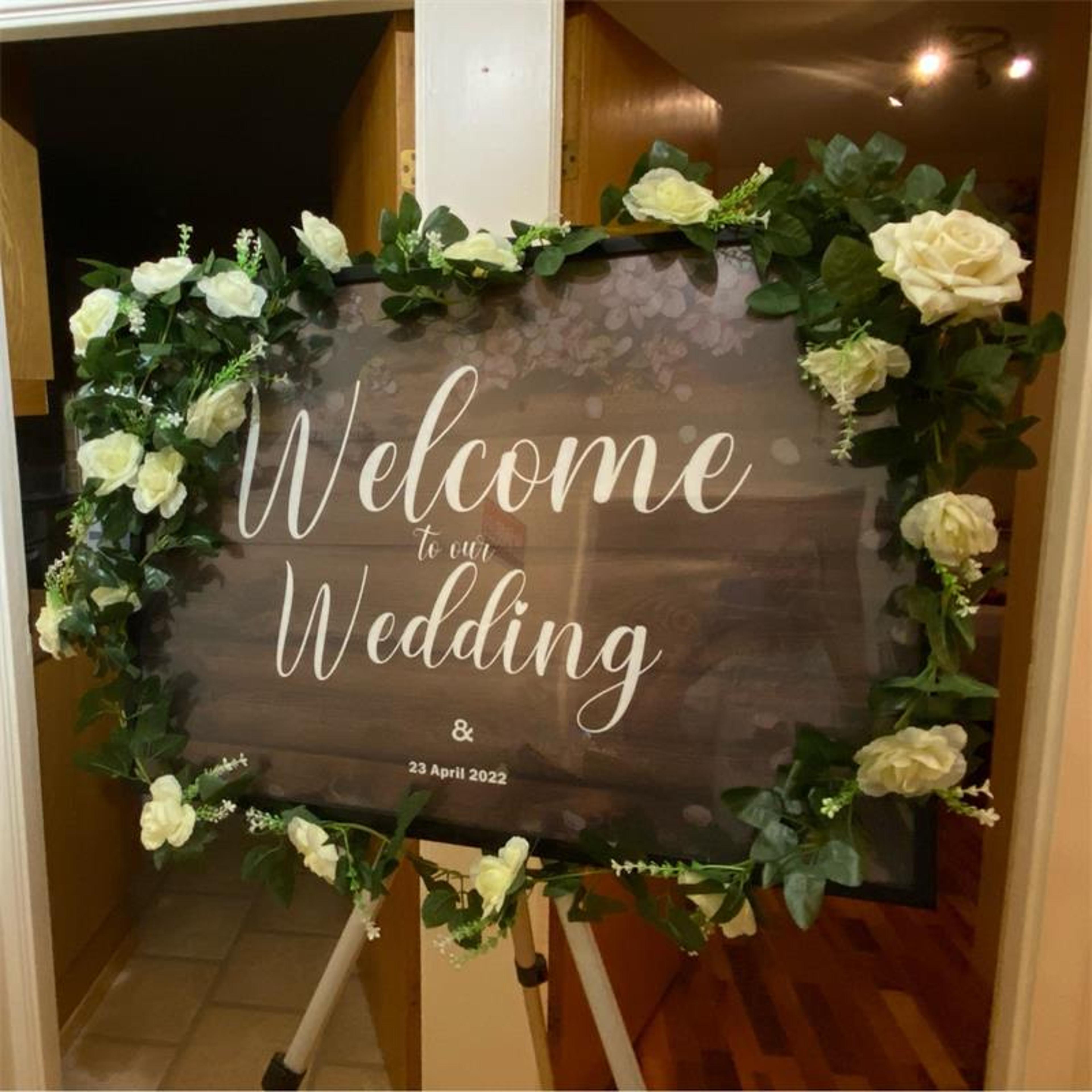 artificial white flower vine garland - wedding & home decoration