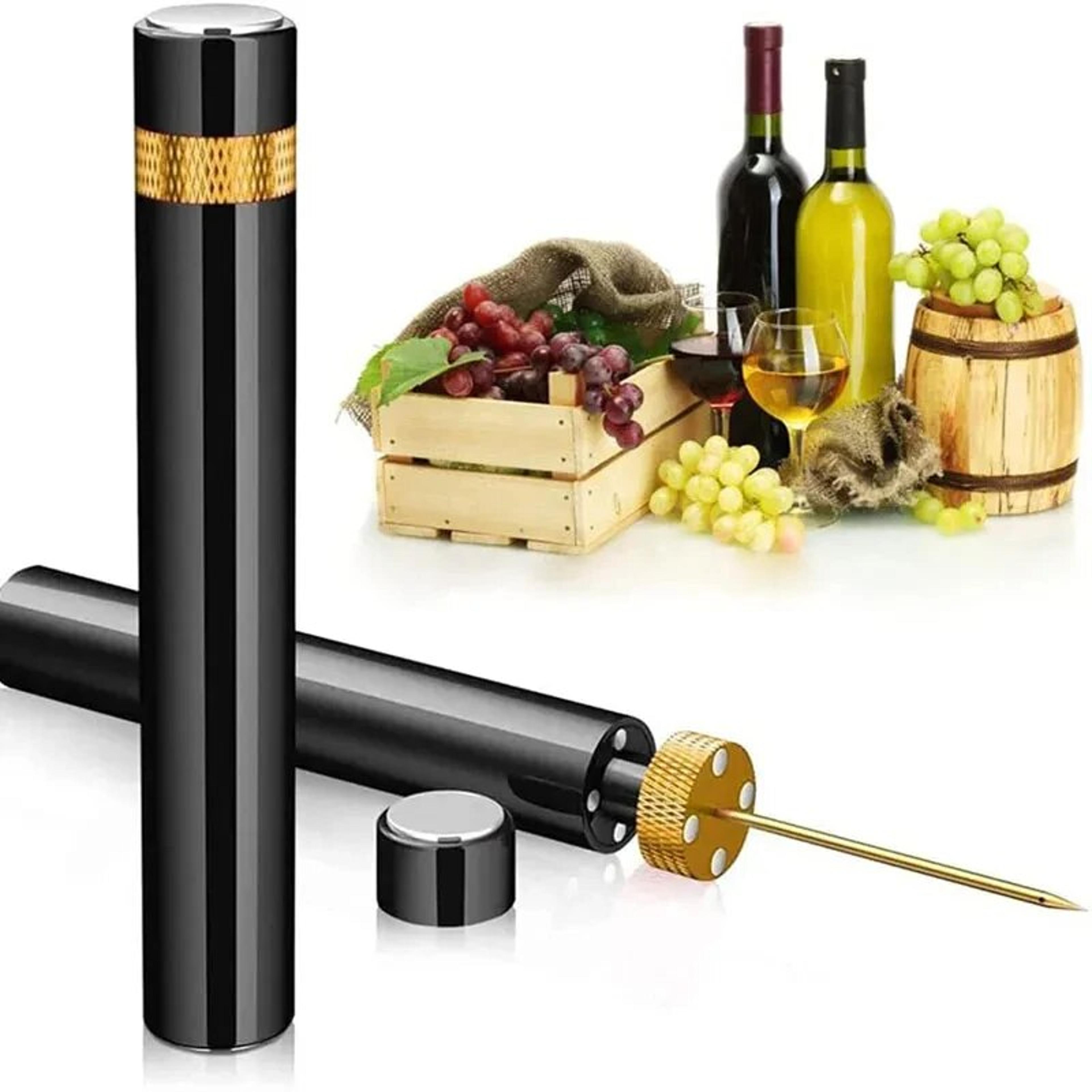 portable wine opener with air pressure pump – easy wine cork removal tool for home, restaurant & parties