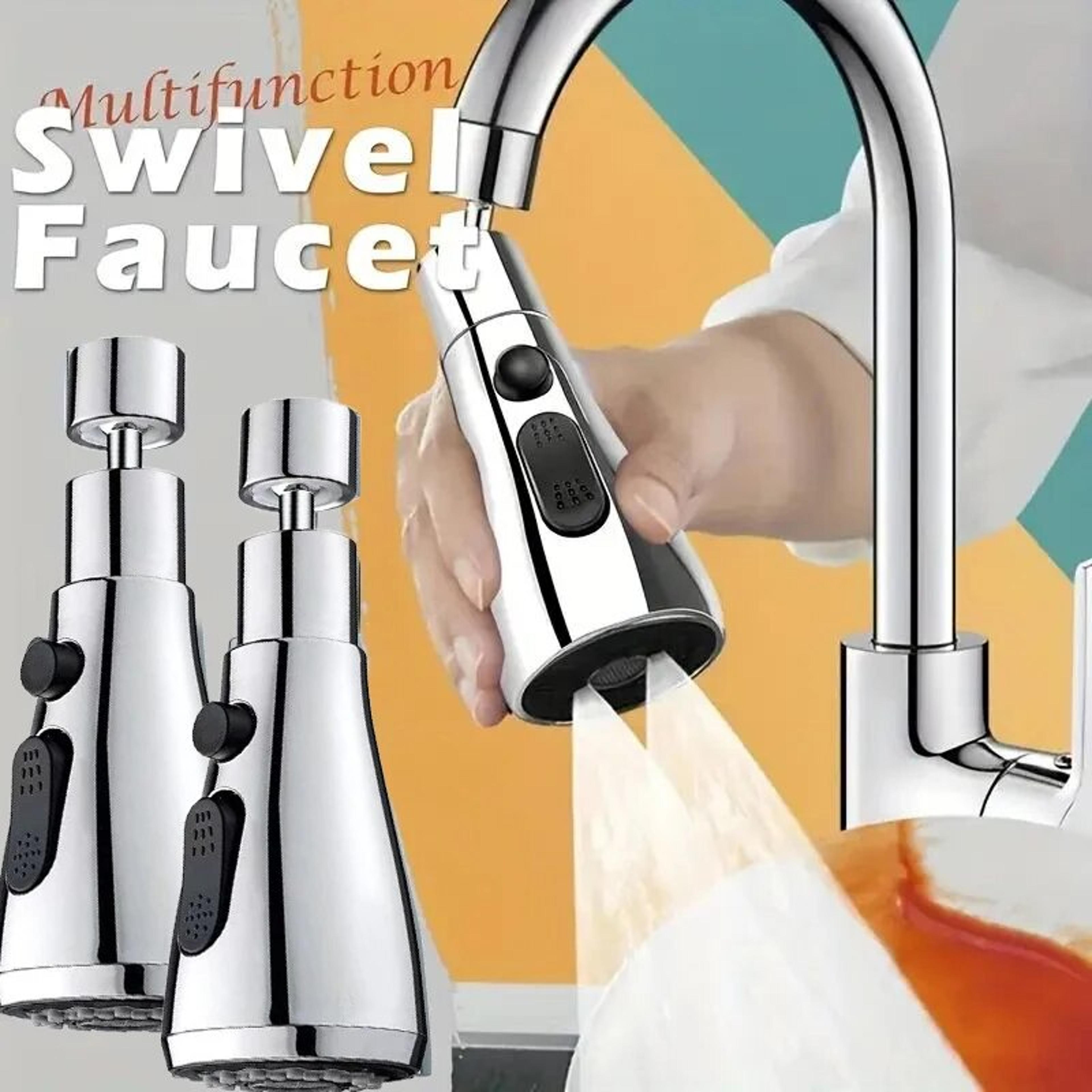 faucet extender metal alloy with three modes – home water saver for shower and sink