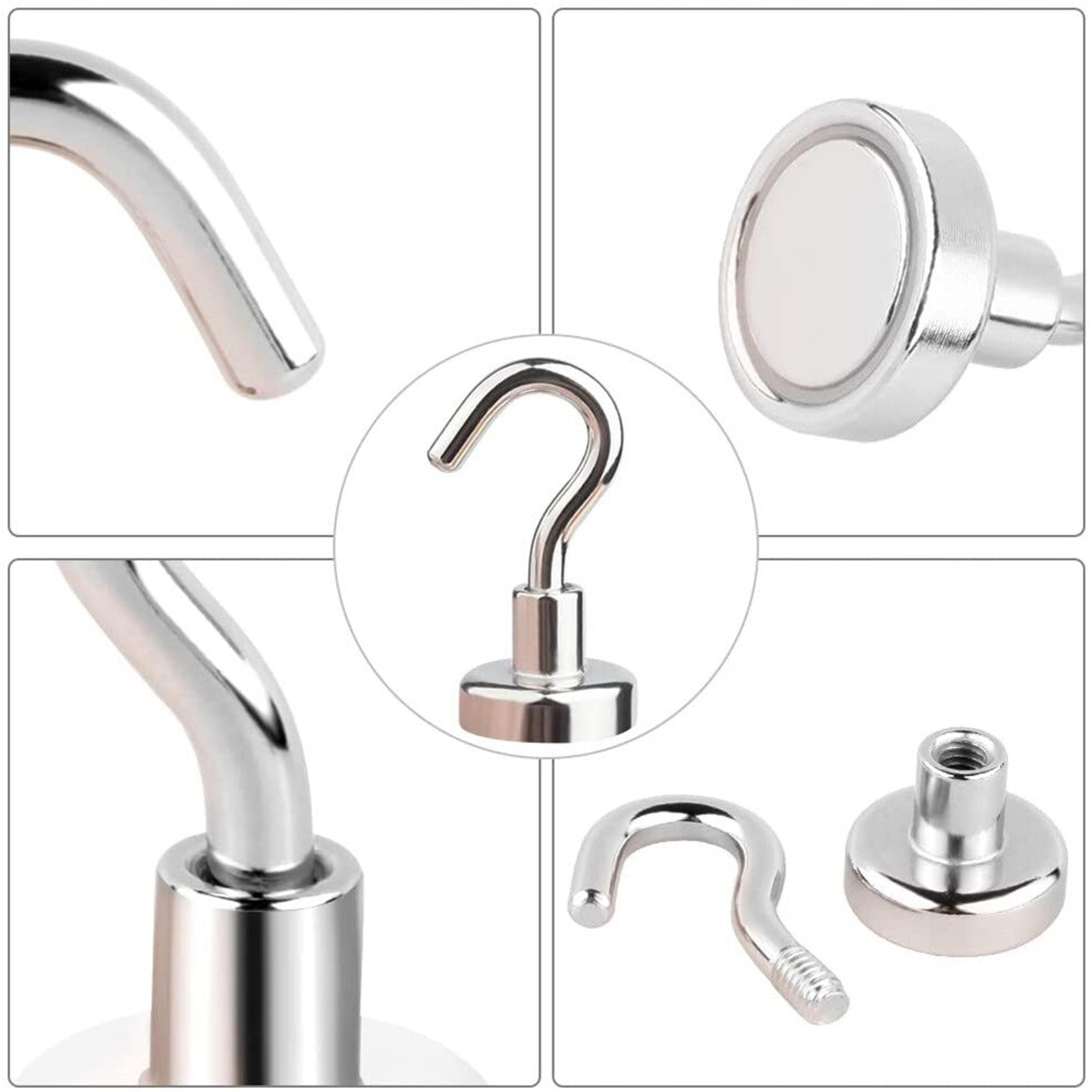 strong magnetic hooks - punch-free, load-bearing, thick wall storage for home & kitchen
