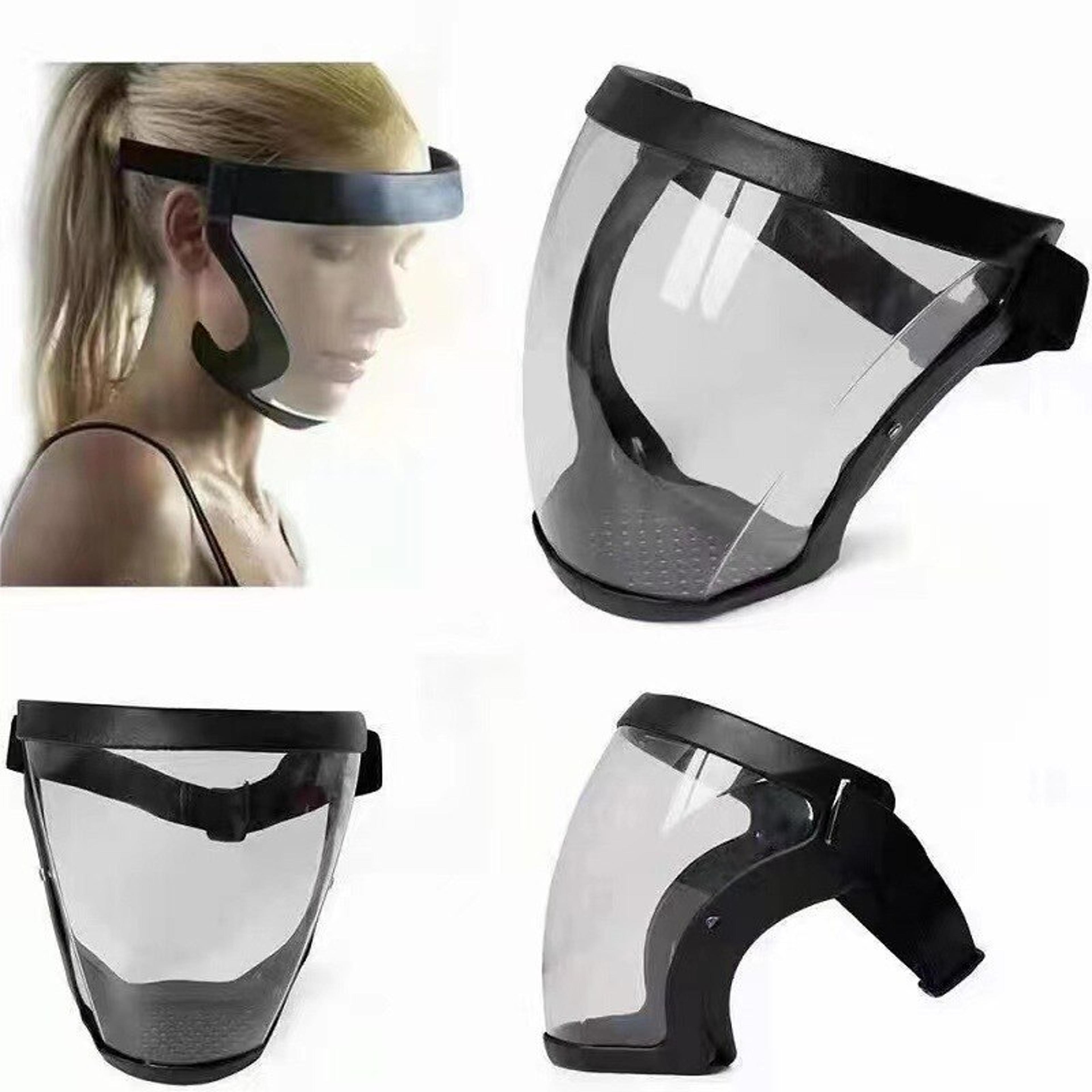 transparent full reusable antifog mask with filters - dustproof & windproof protection
