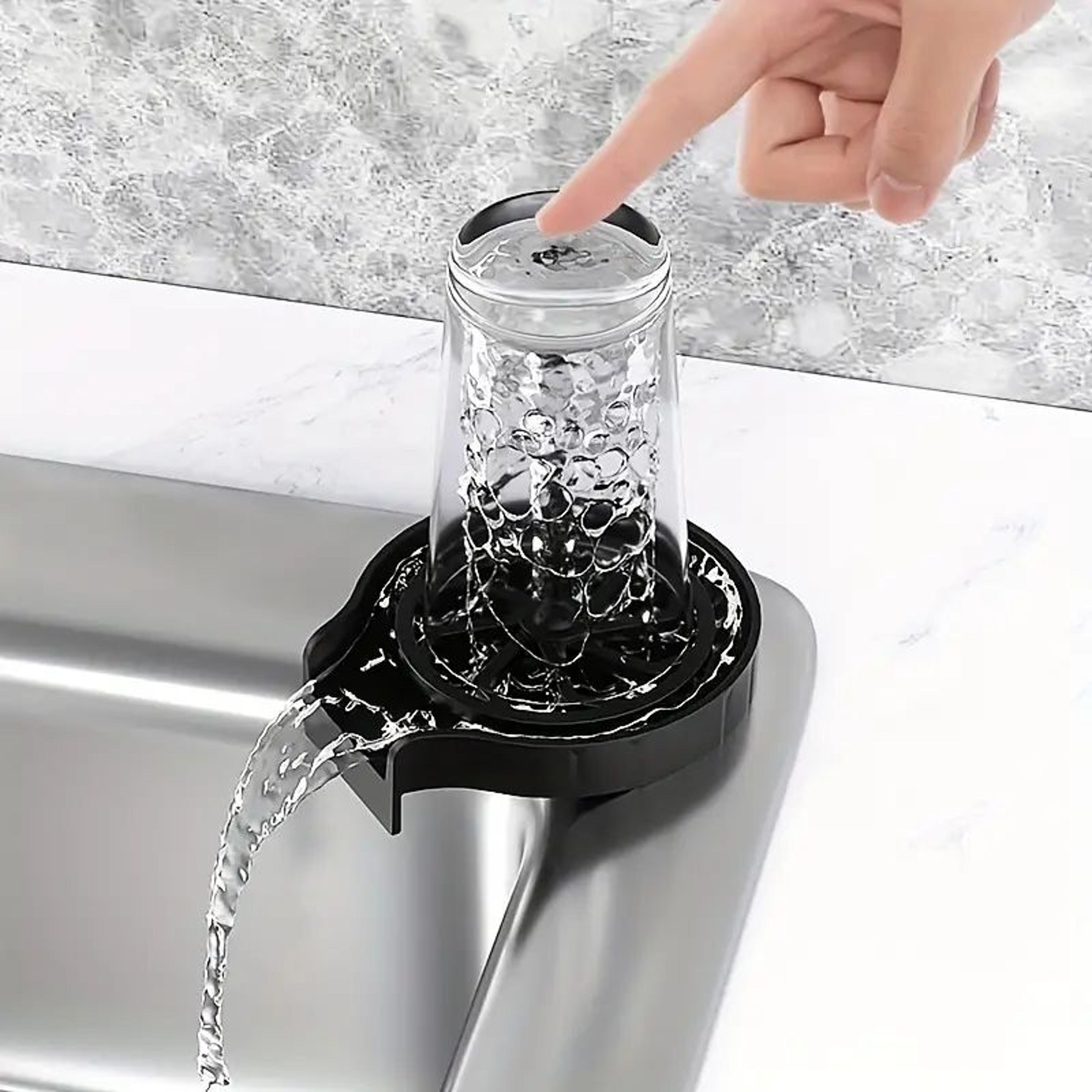 automatic cup washer - high pressure glass cleaner for kitchen sink, beer, milk, tea cups