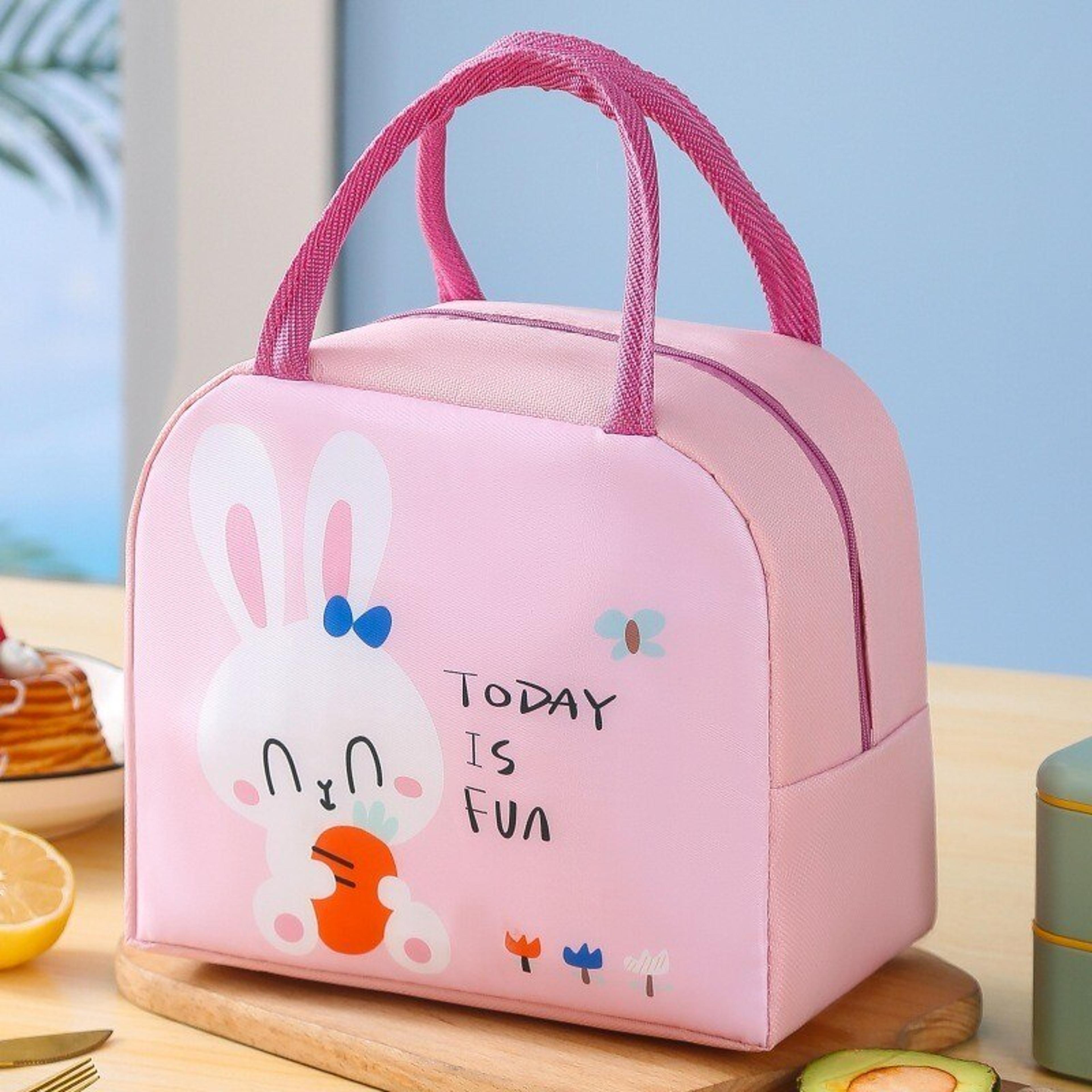 cartoon insulated lunch box tote bag – eco-friendly hand-held bento bag with thickened aluminum foil for all seasons