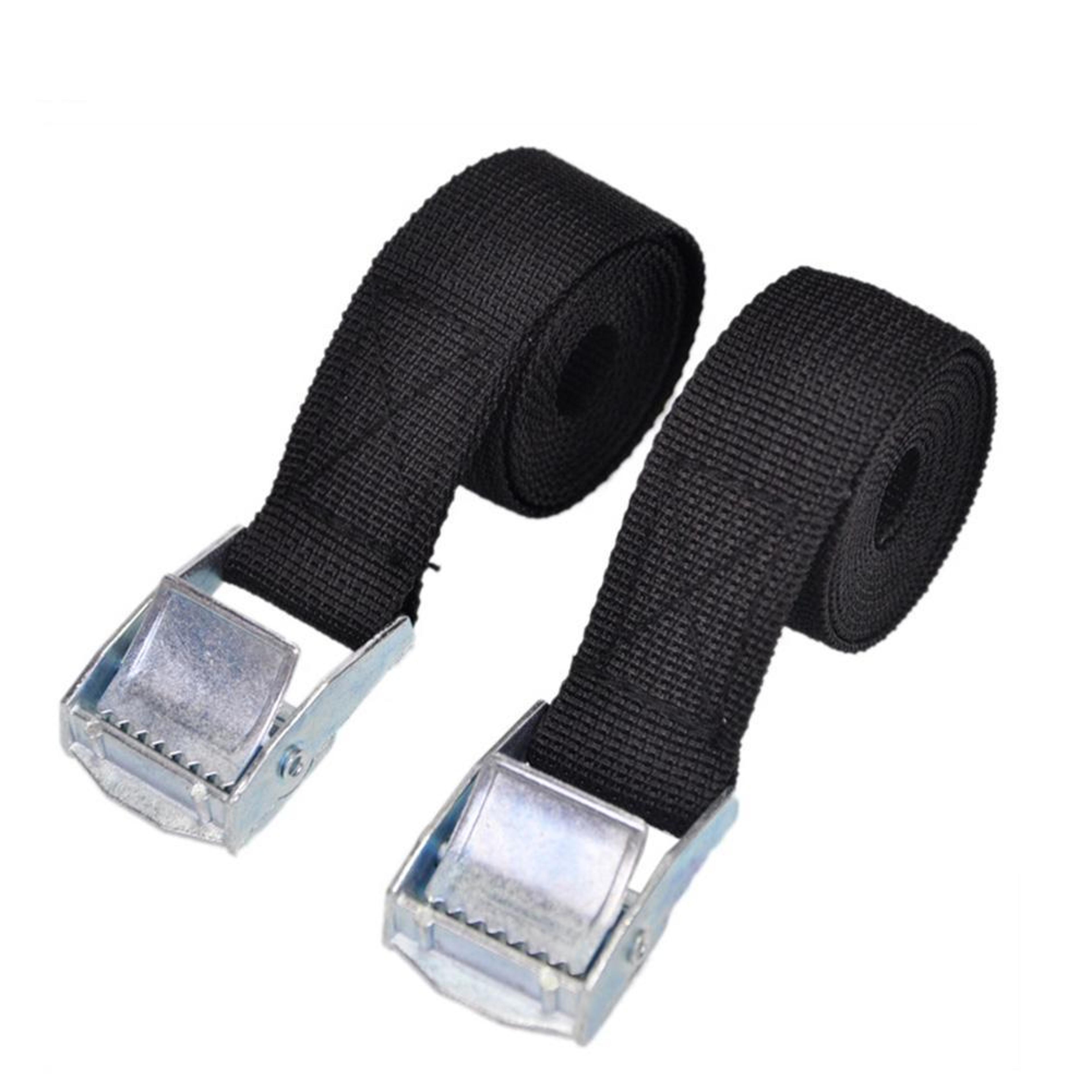 heavy-duty ratchet tie-down straps with metal buckle for cargo and luggage