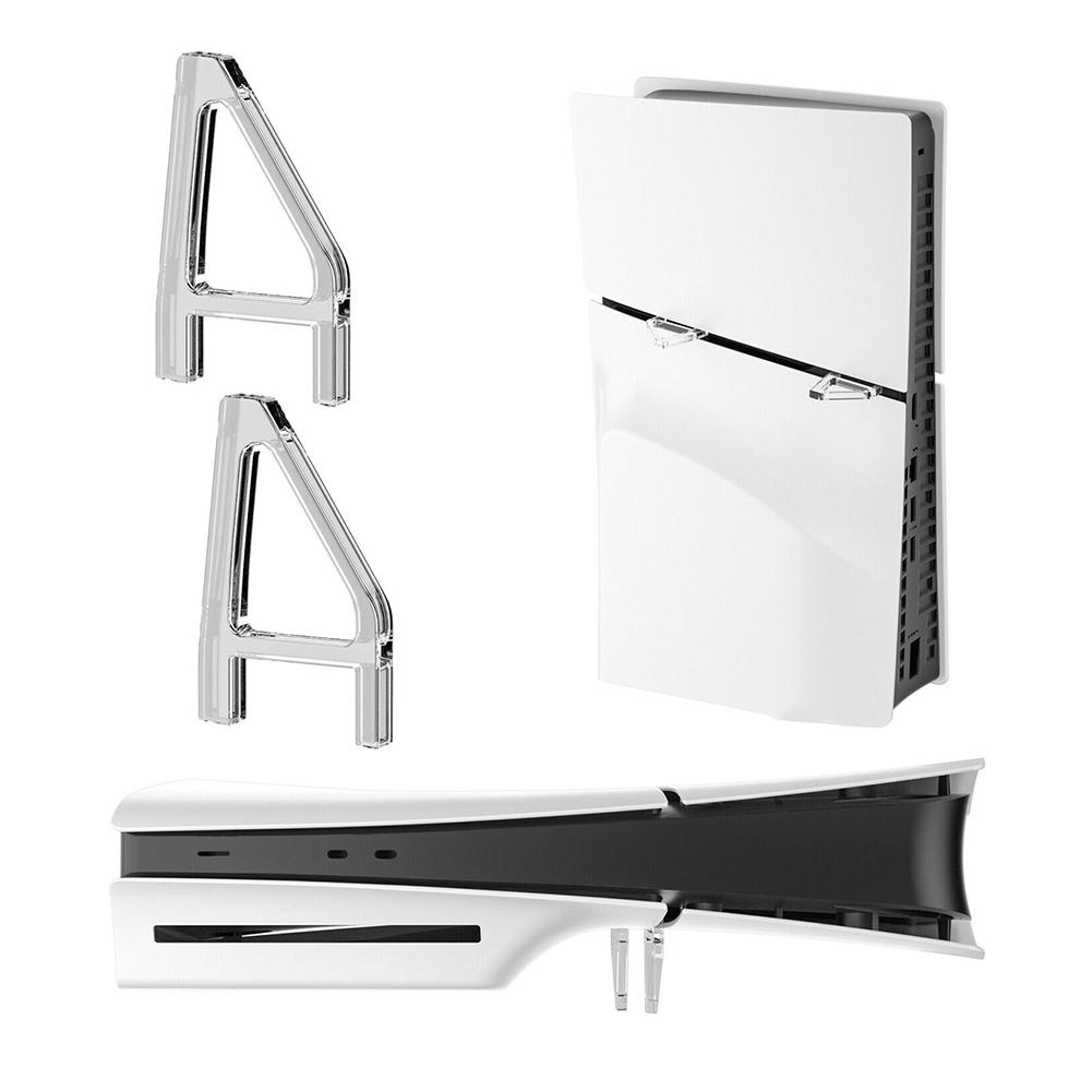 transparent acrylic horizontal stand for slim optical drive | slim storage support stand
