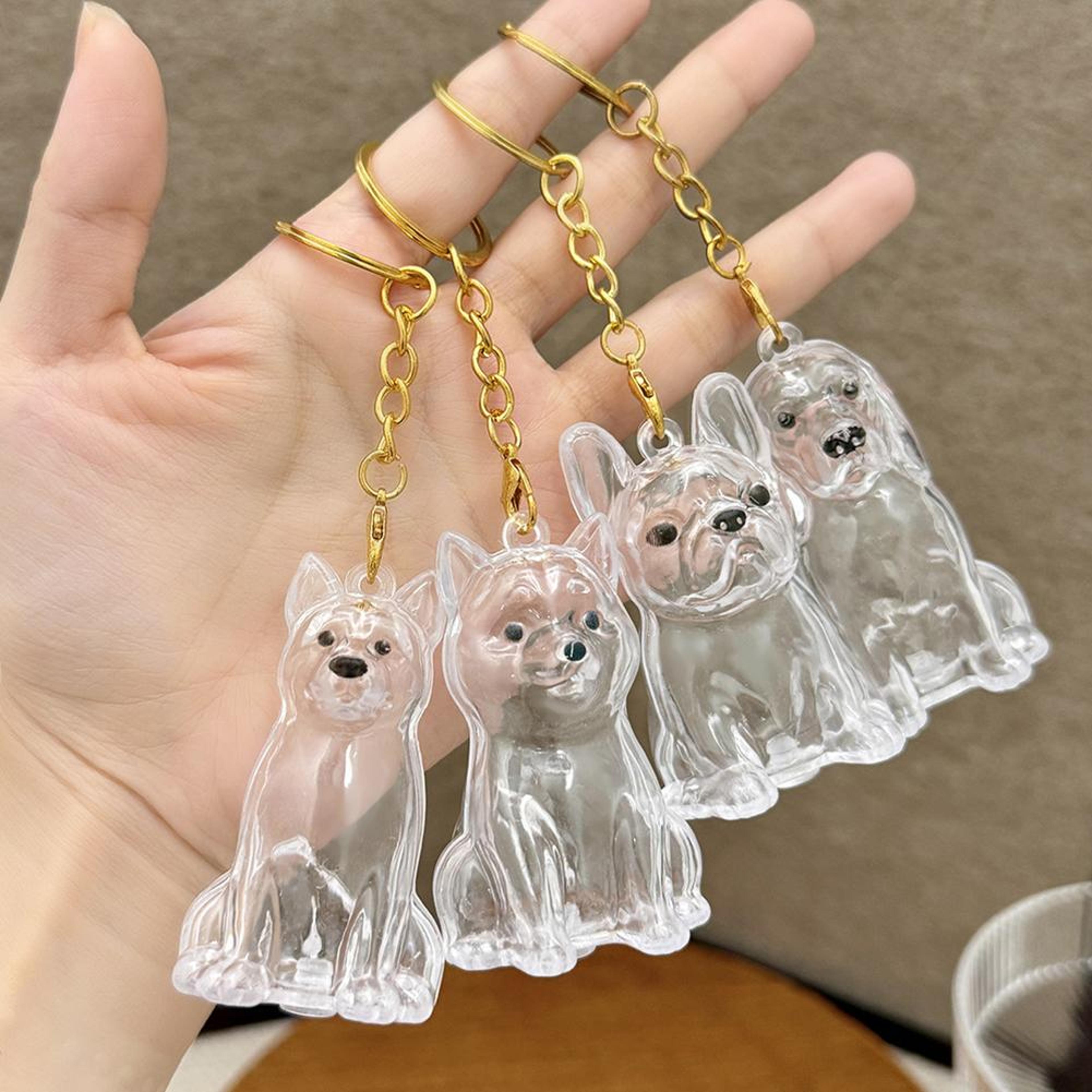 dog hair collection keychain charm – memorial pet hair storage box for keepsakes