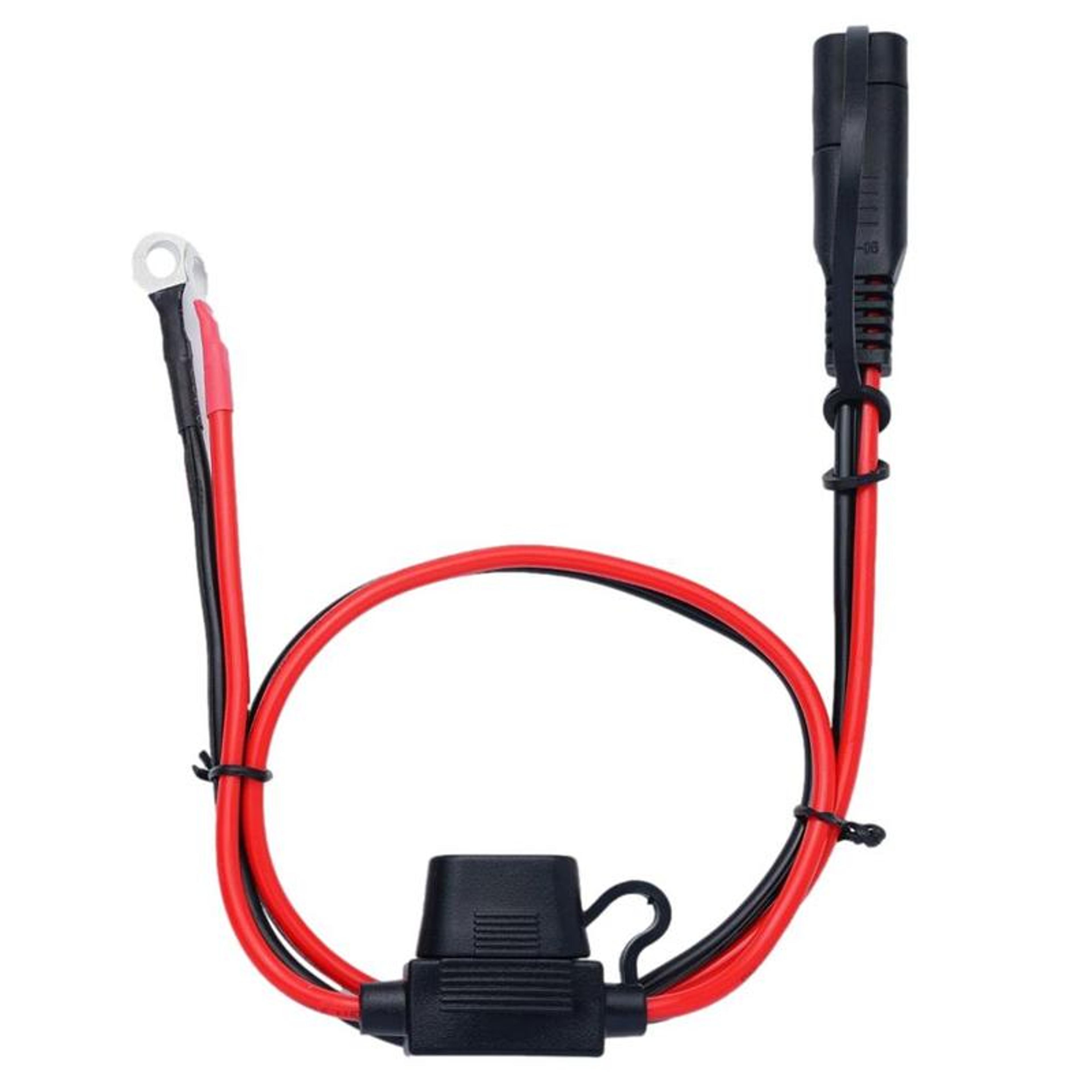 sae quick release plug cable with fuse terminal o connector for battery charger, awg terminal extension adapter