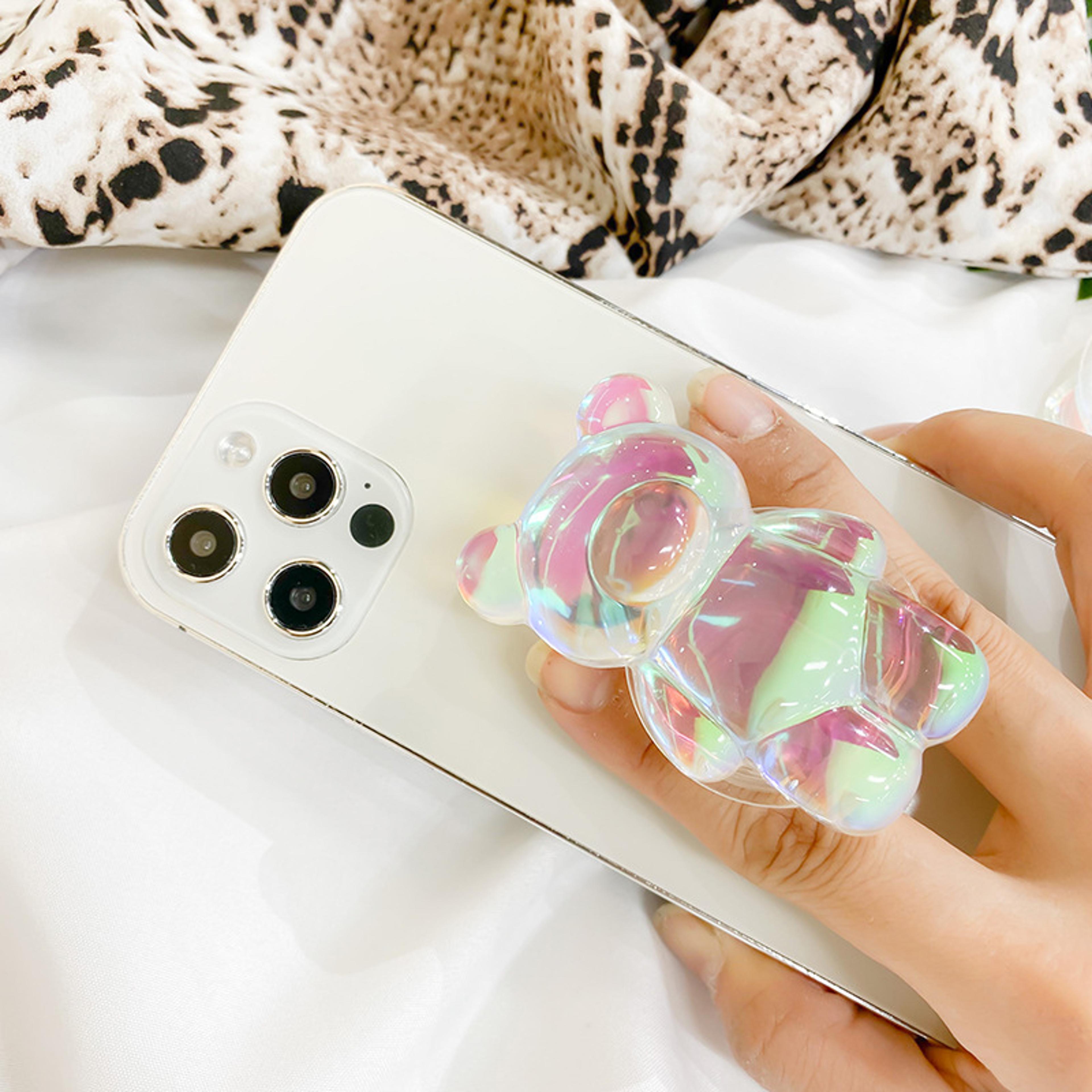 foldable bear finger grip phone stand for mobile accessories