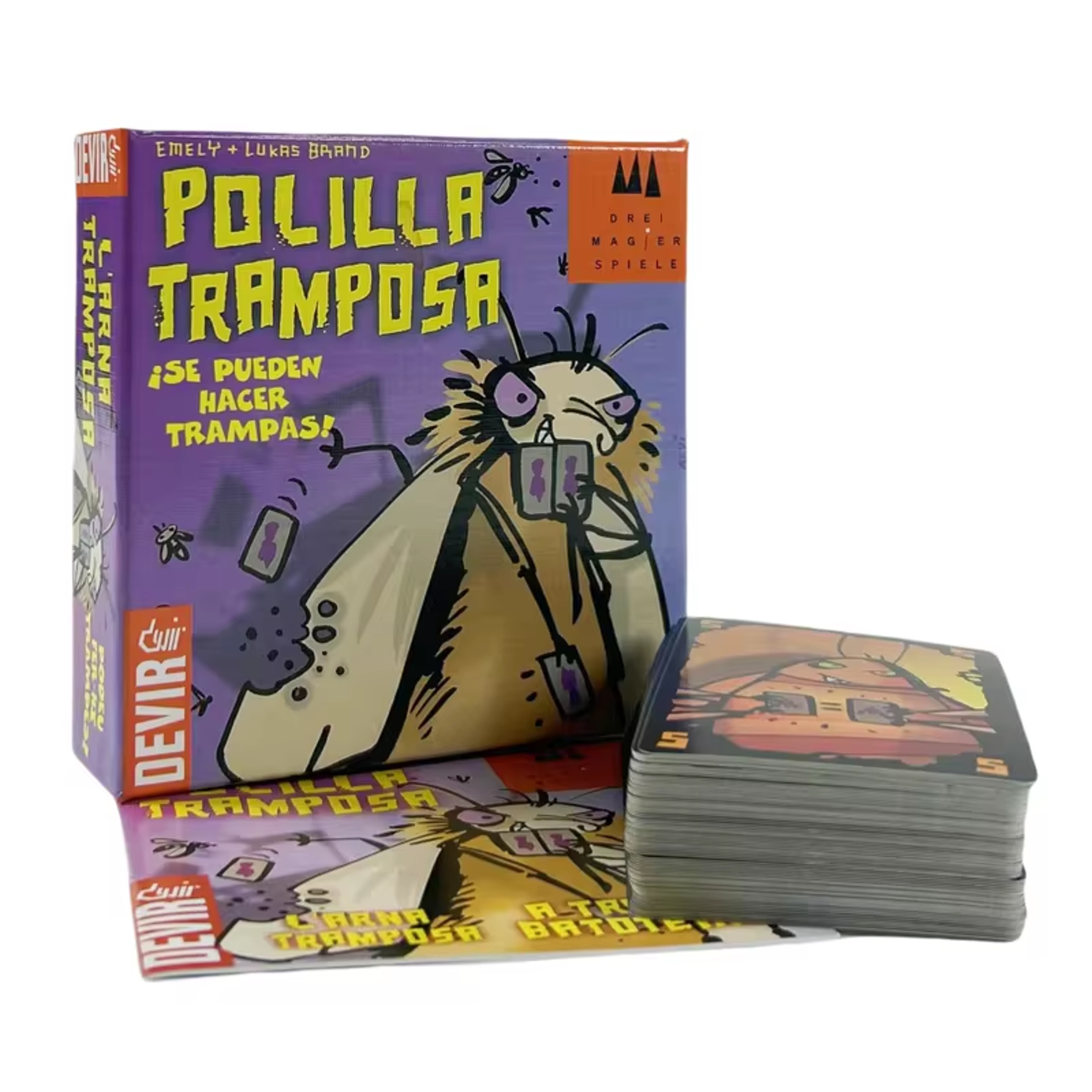 spanish mogel motte polilla tramposa card game for family fun – interactive moth cheat party game by devir
