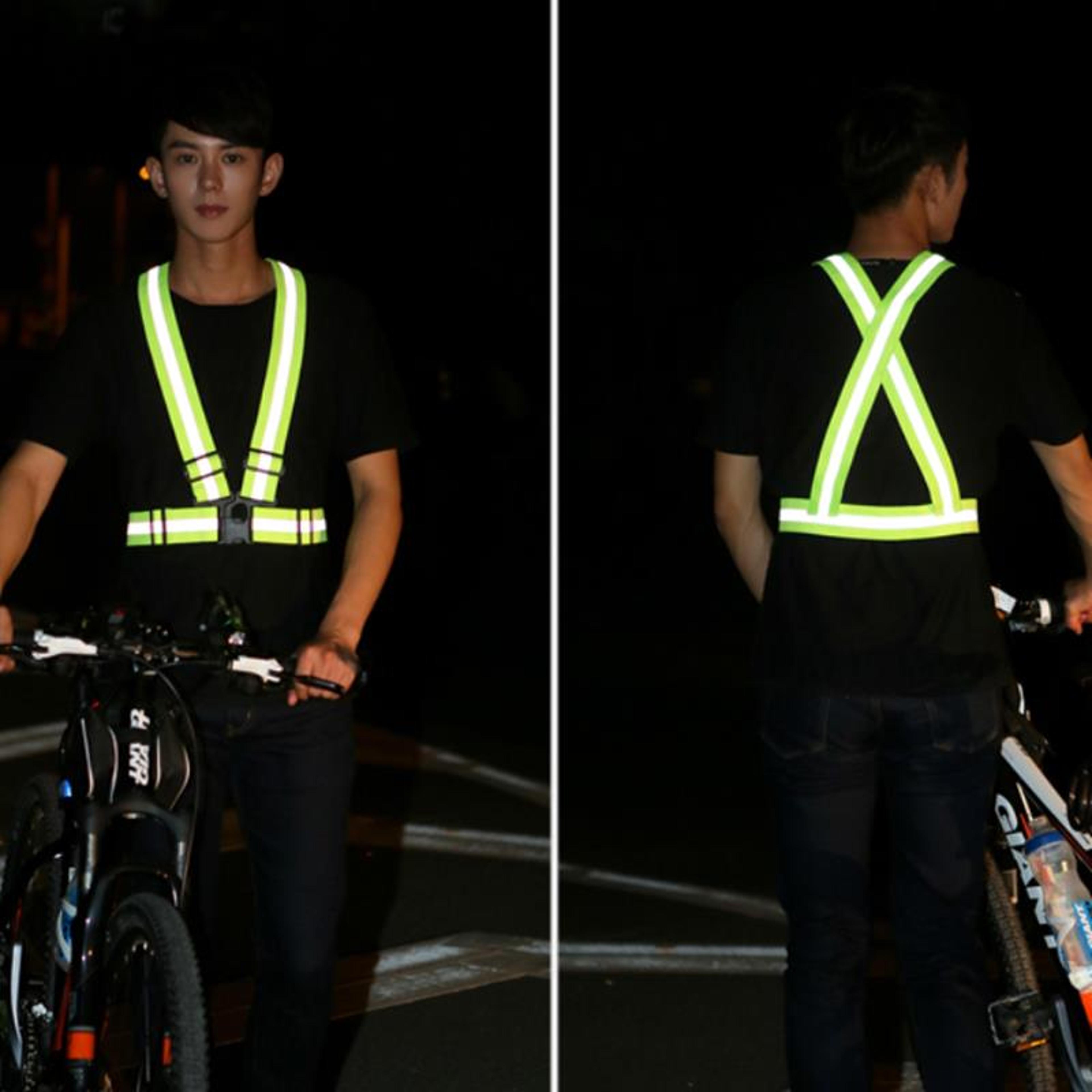 reflective safety vest for night running & riding – adjustable, comfortable, and visible for adults & children