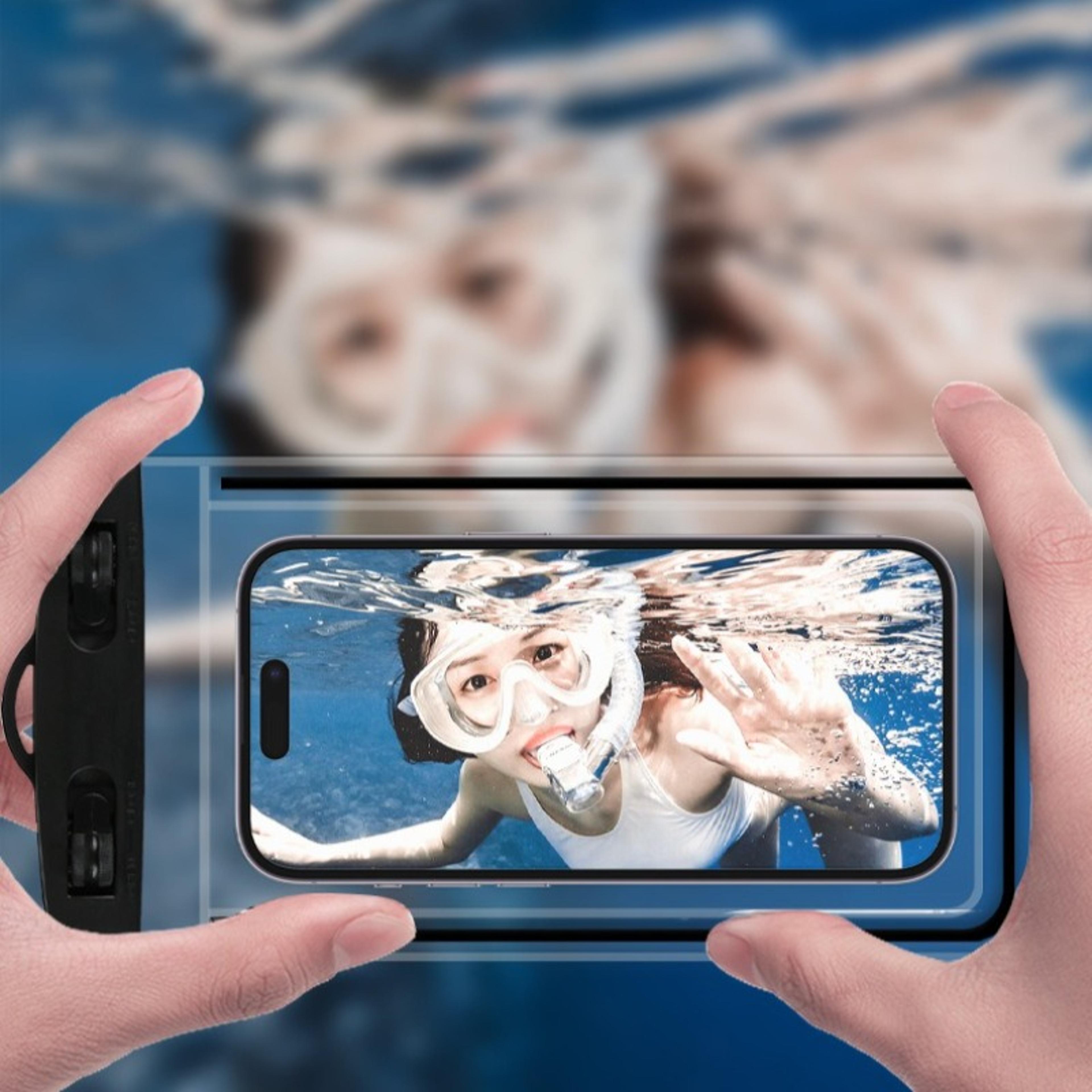waterproof phone pouch for swimming & diving – luminous touchscreen dry bag with seal lock