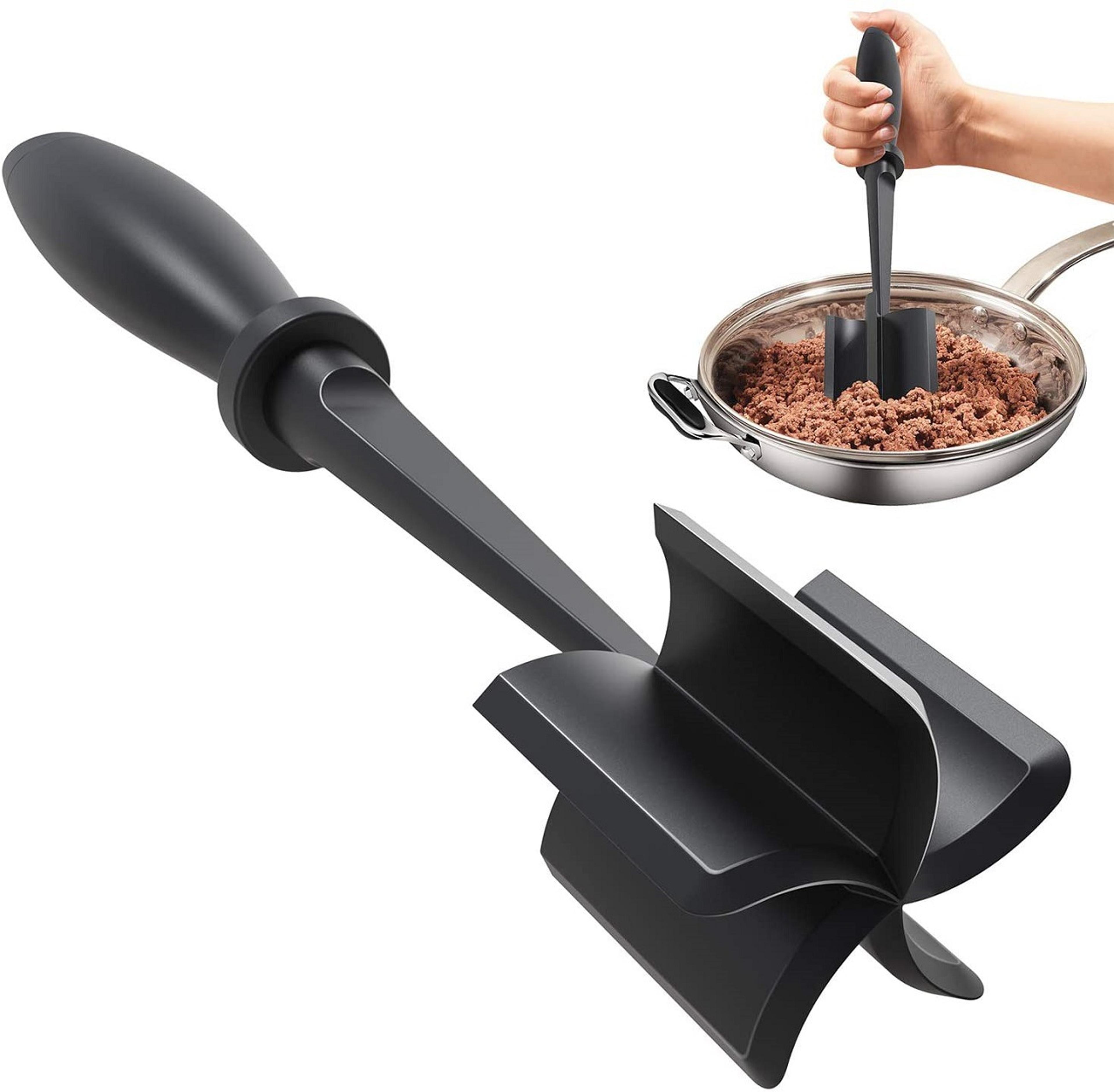 premium meat chopper and hamburger smasher for ground beef, turkey, and more – heat-resistant, non-slip kitchen tool