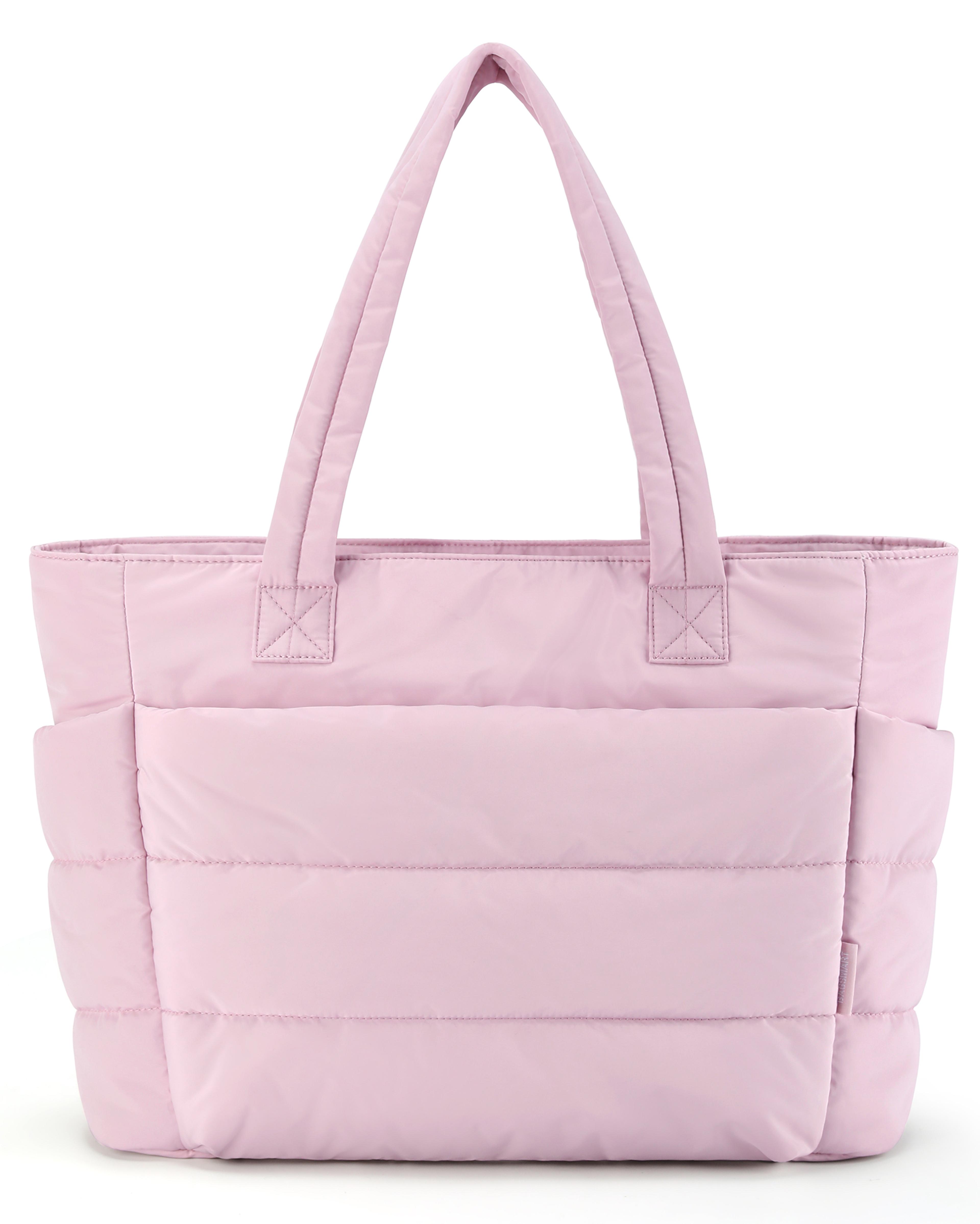 versatile solid color tote bag for women, padded shoulder bag for travel & commuting
