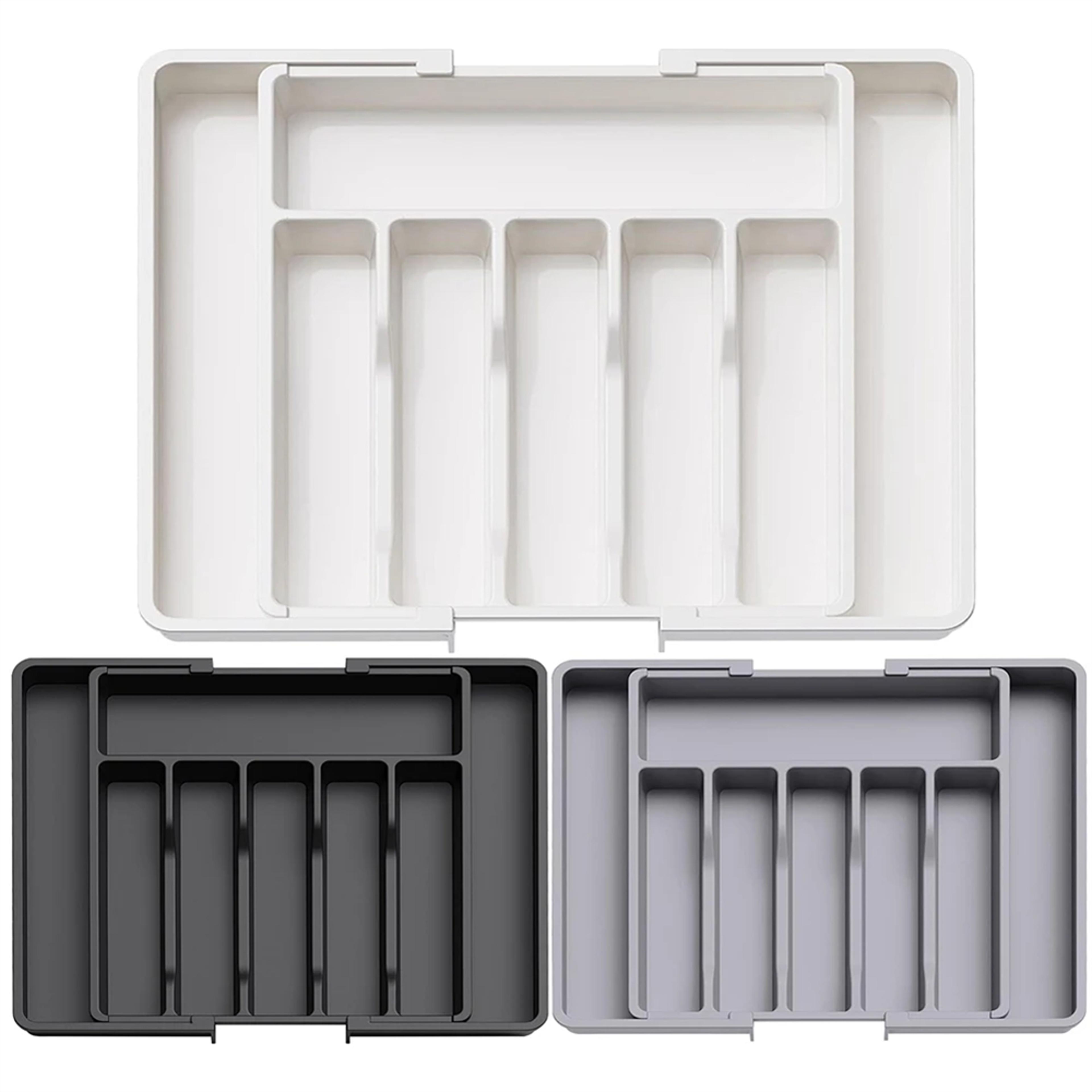 expandable silverware drawer organizer – adjustable utensil tray for forks, knives & spoons