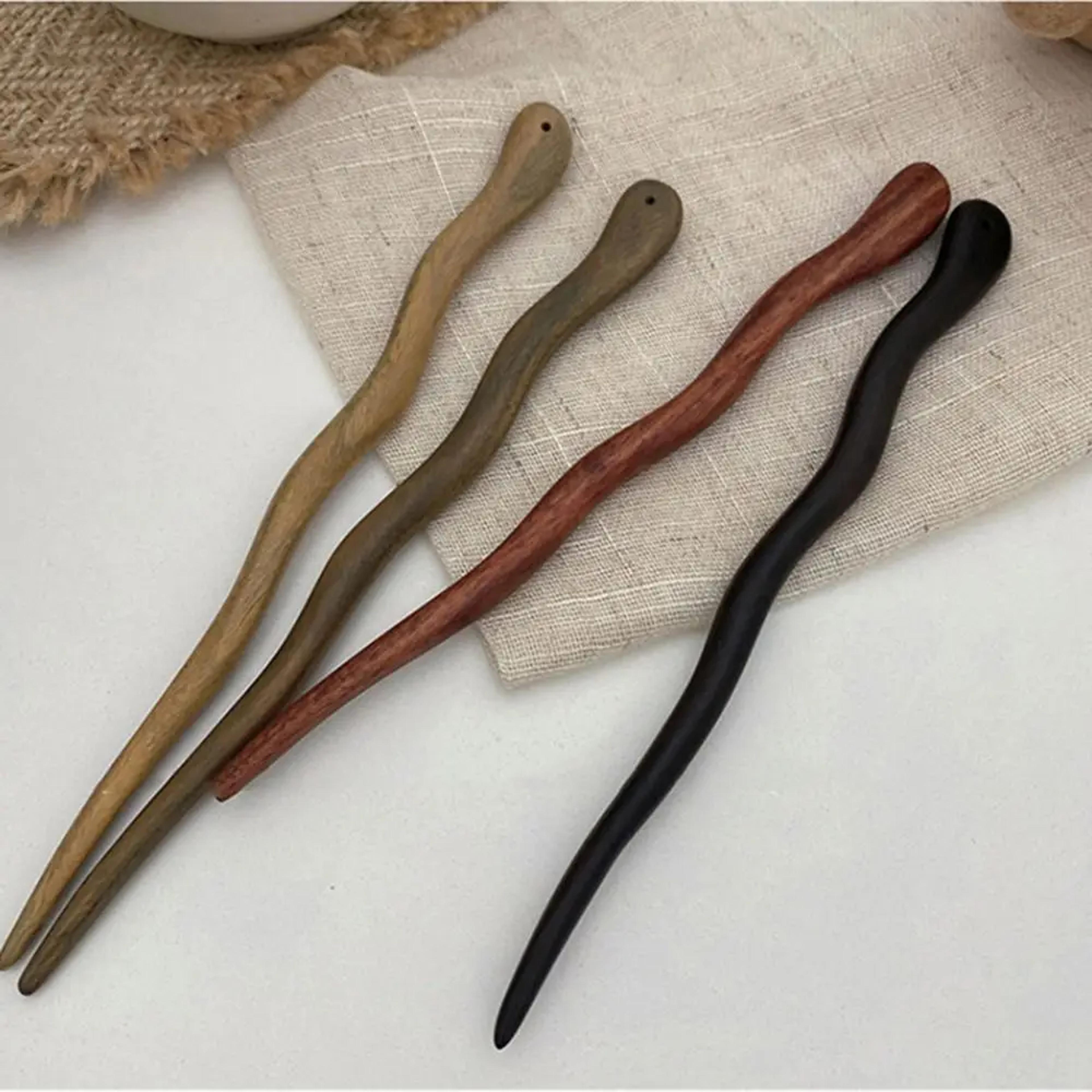 elegant chinese style wood hair stick for women | vintage hanfu hairpin headwear accessory