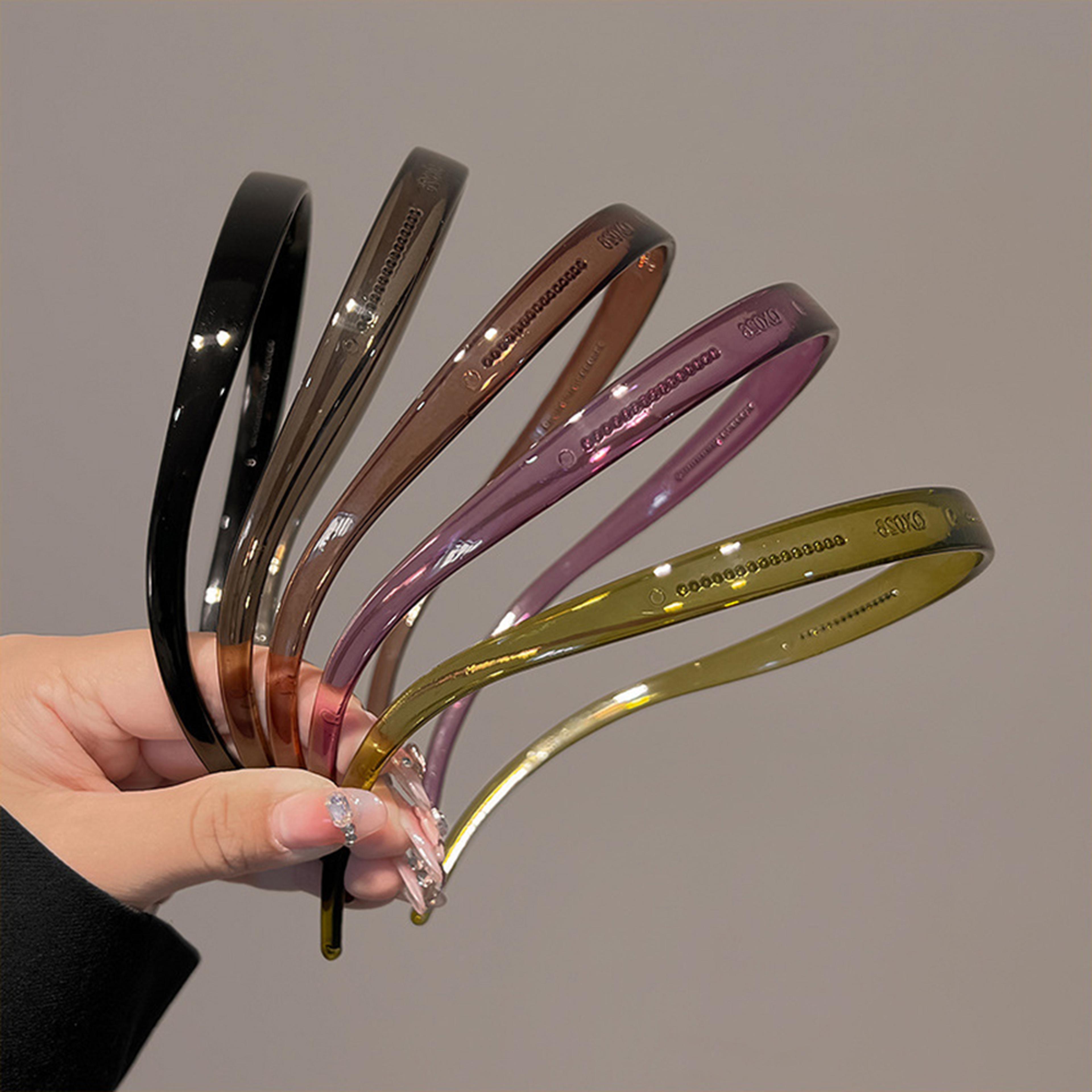trendy acrylic hairband for women - toothed, anti-slip fashion headband