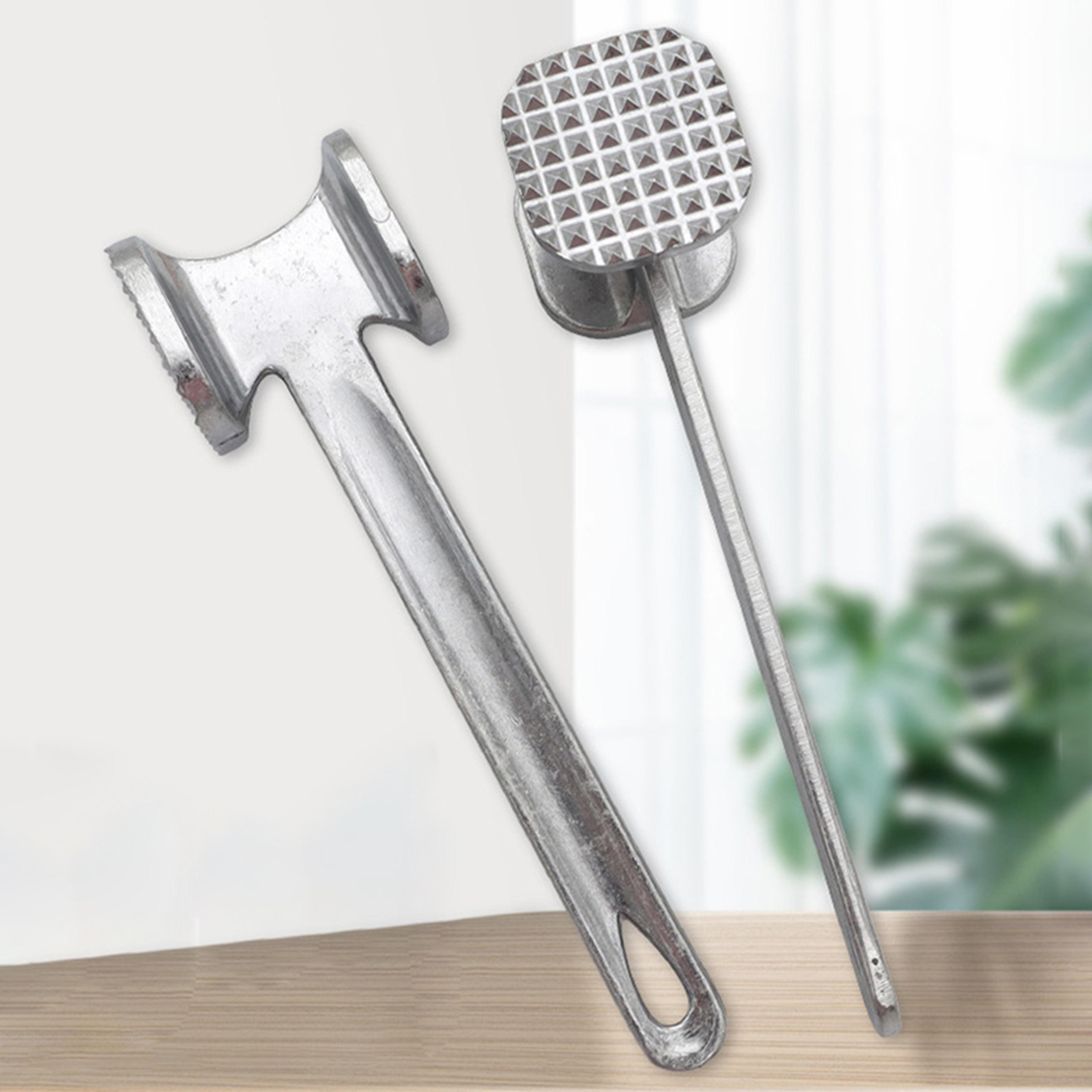 heavy duty meat tenderizer hammer - aluminum alloy double-sided mallet for steak & kitchen use
