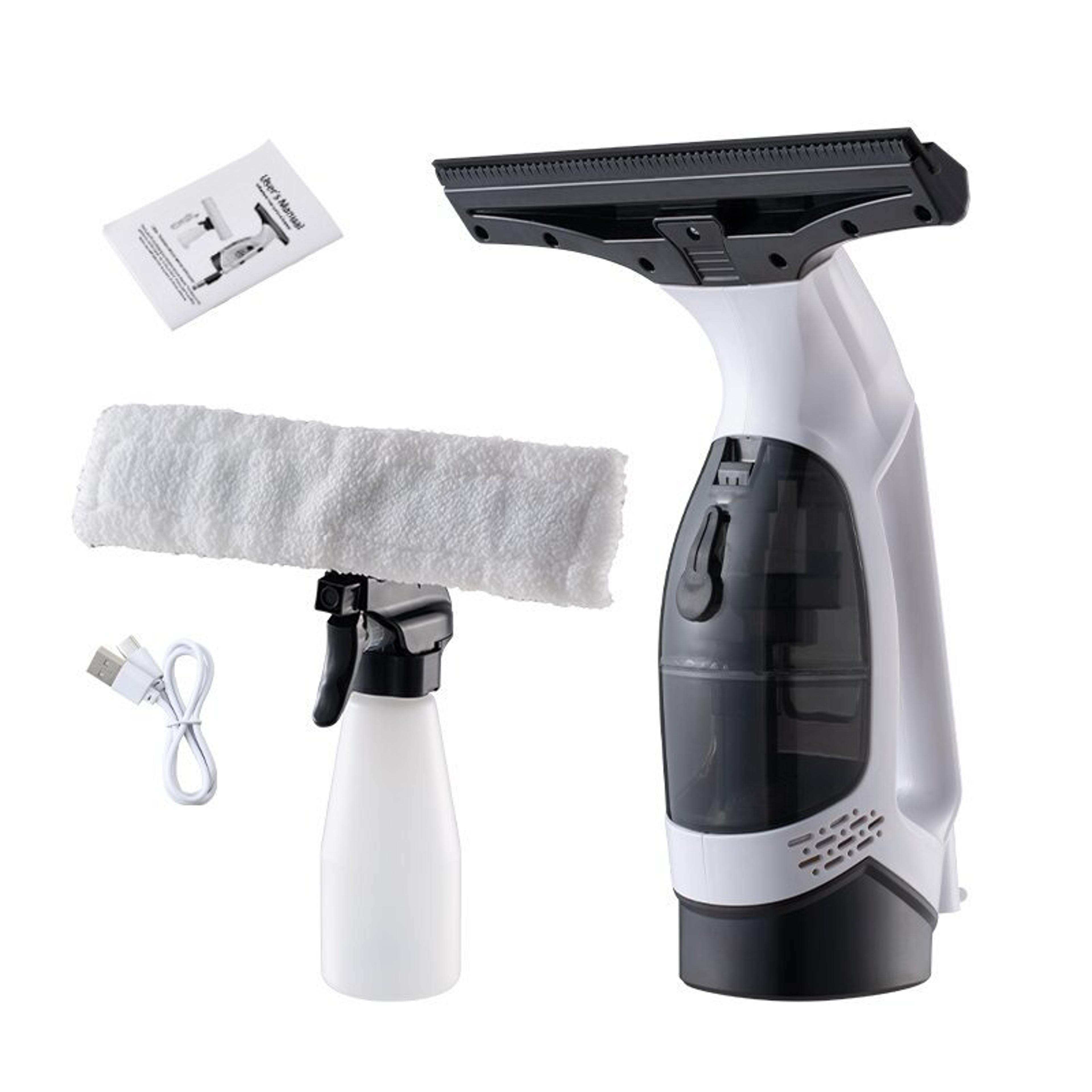 cordless electric window cleaner - rechargeable, portable glass cleaner machine for streak-free results