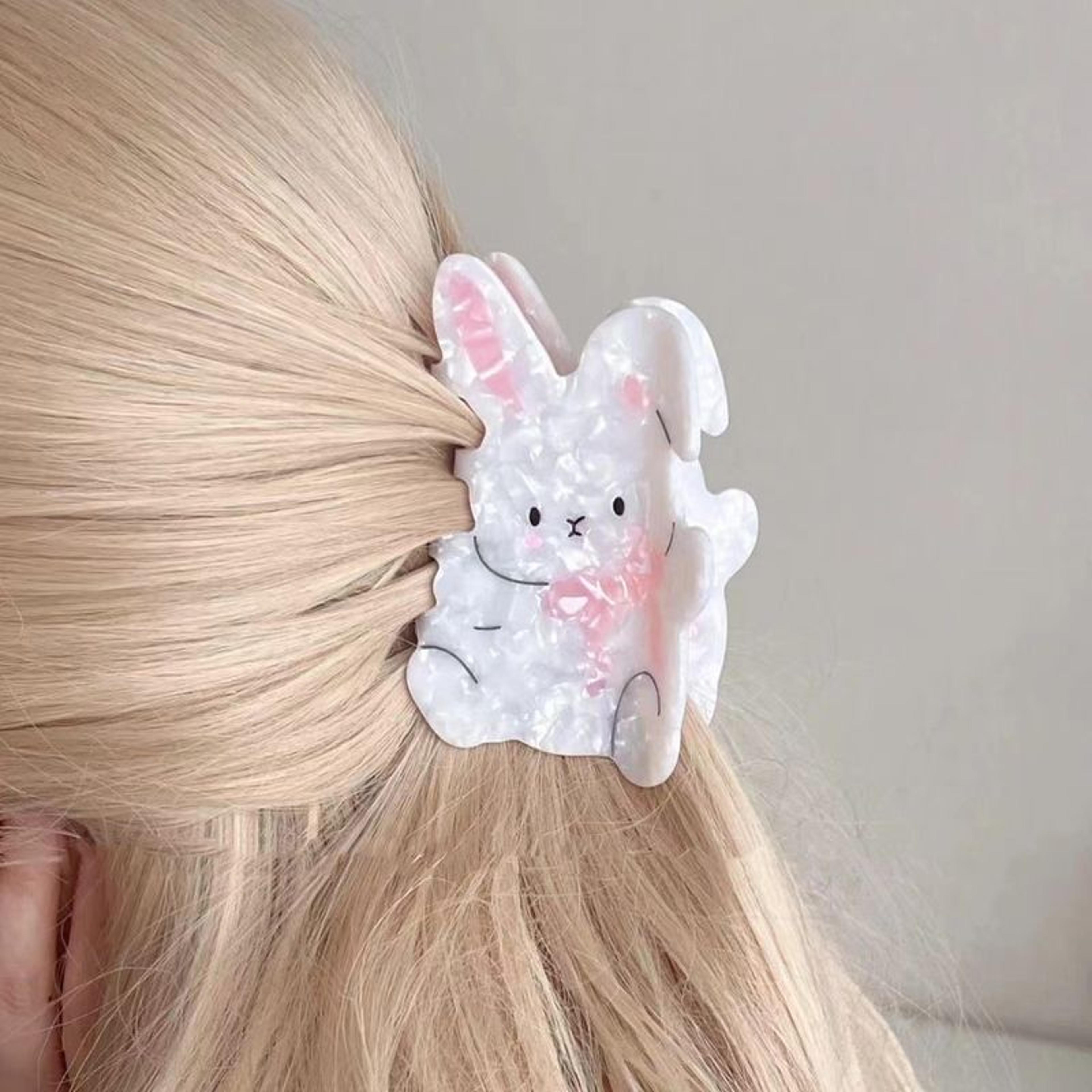 super cute pink shark clip with gentle bow - niche headband, sweet hair accessory for girls