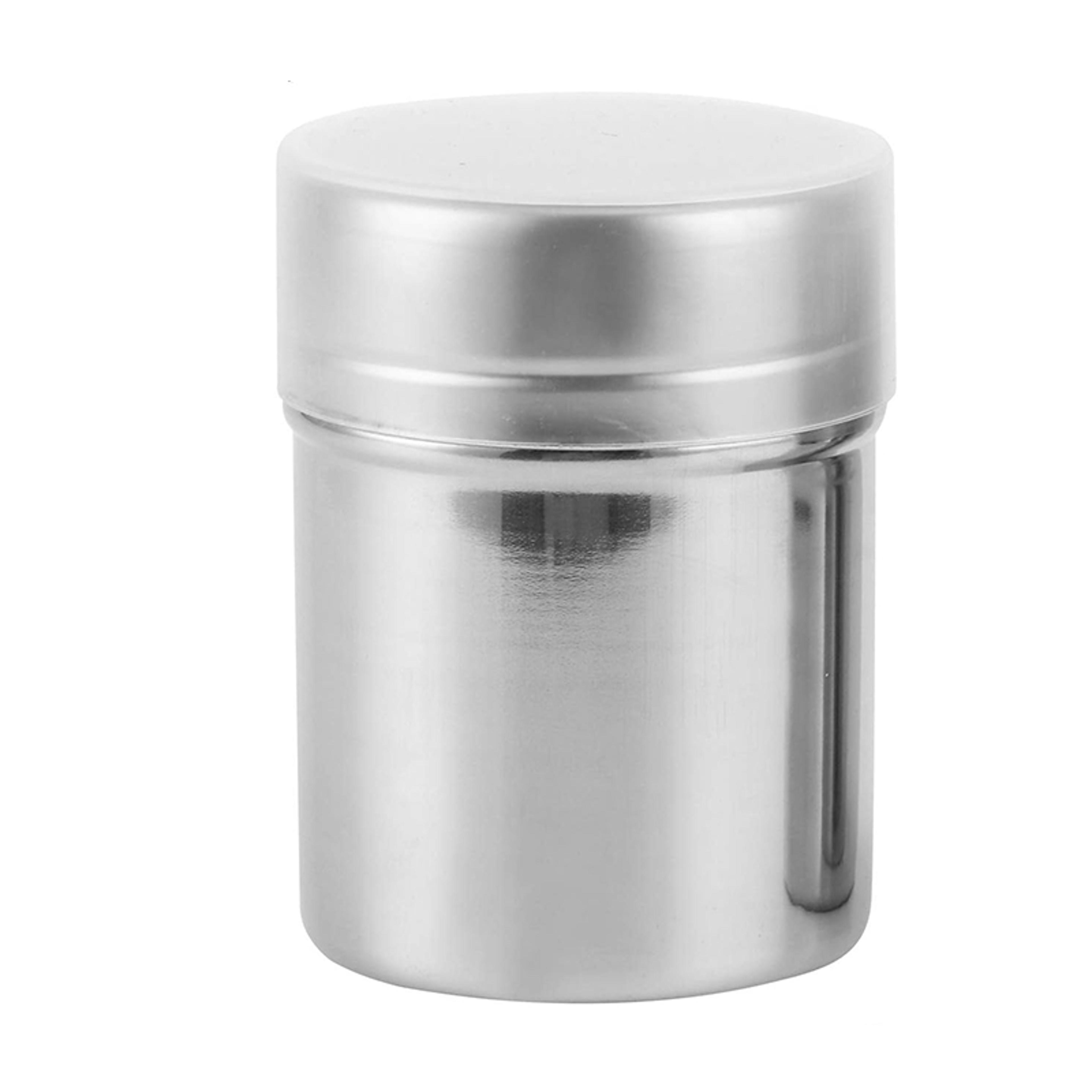 premium powder sugar shaker stainless steel with lid for baking & coffee