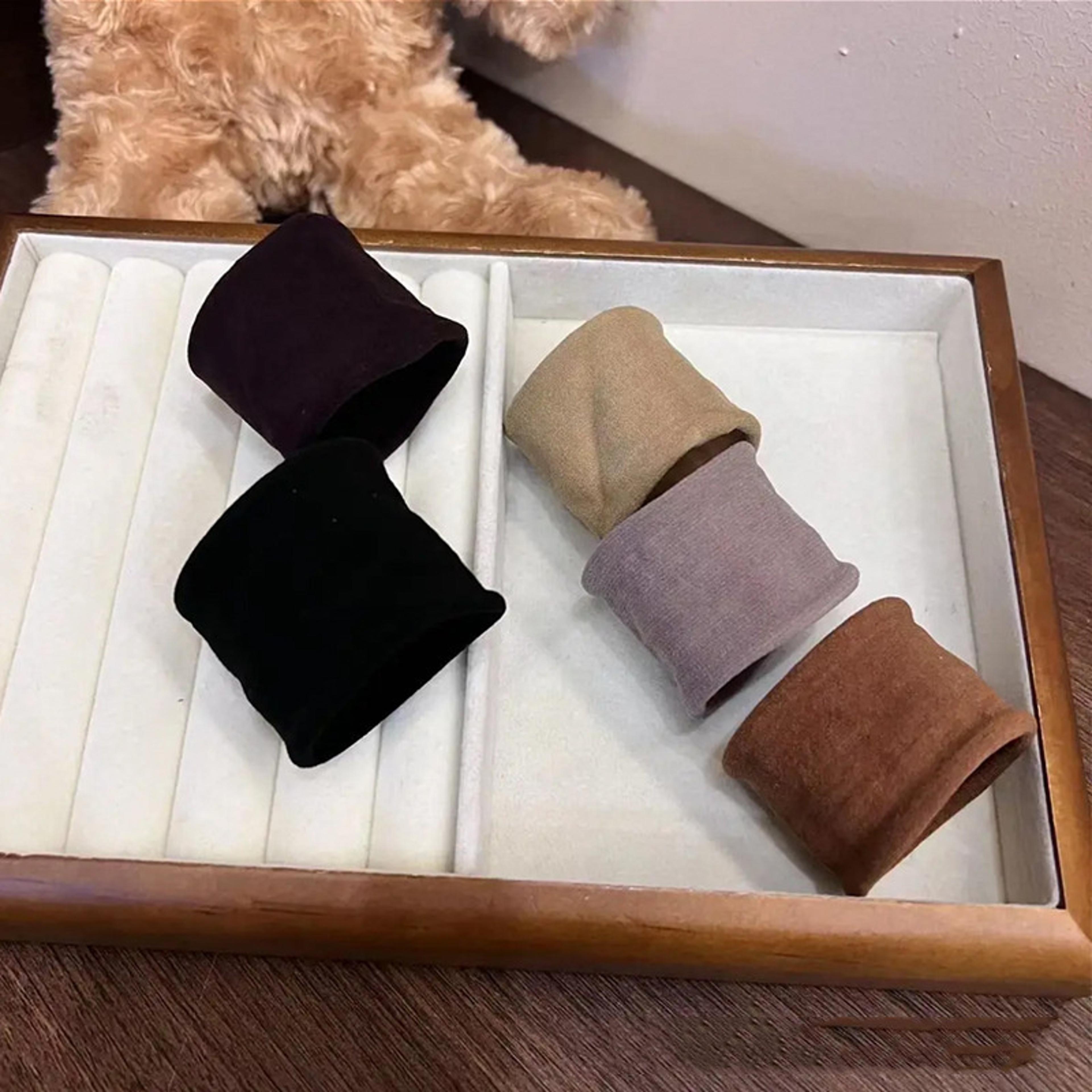 solid widen thicken hair bands – stylish womens ponytail holder hair ties for thick hair – trendy scrunchies