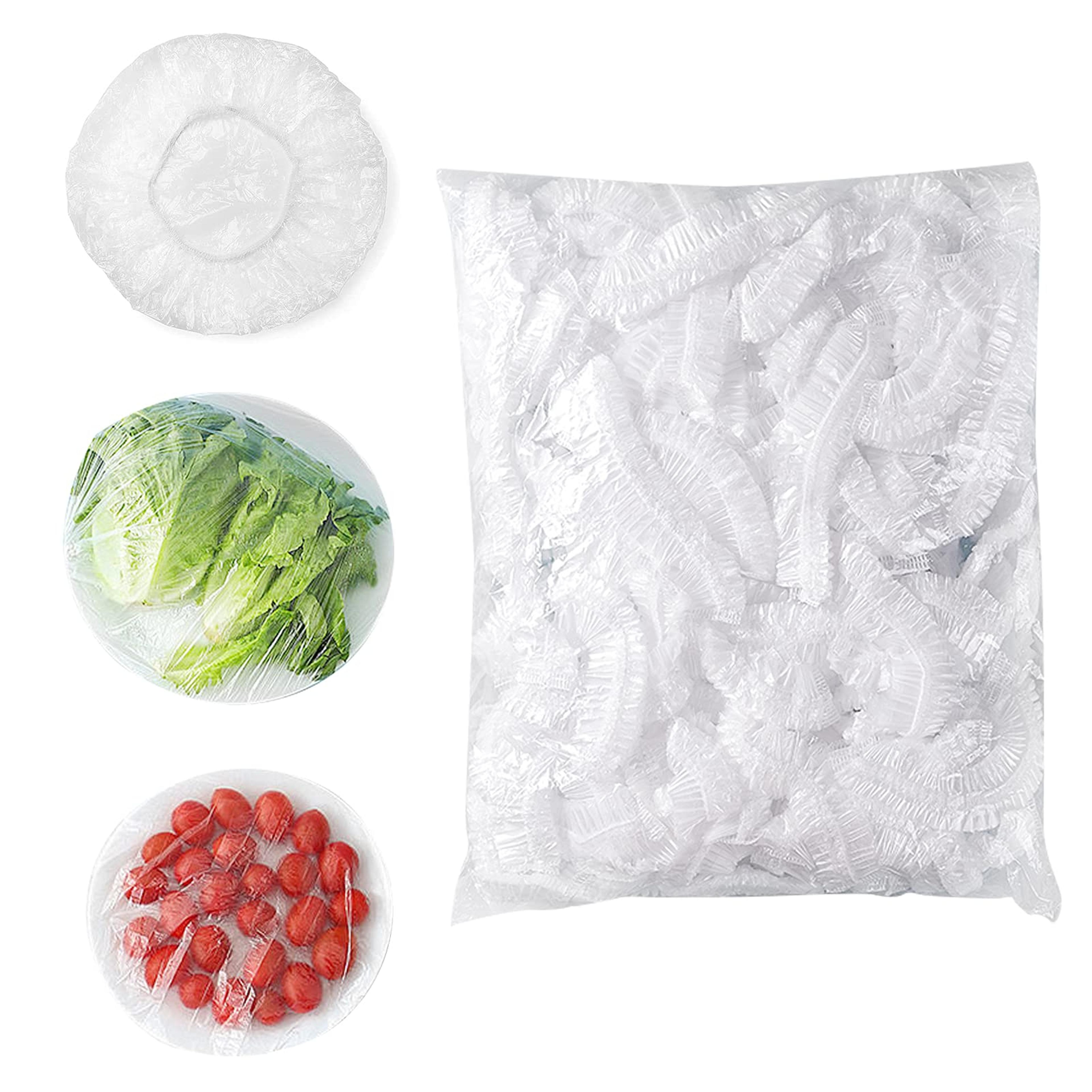 extra thick clear plastic wrap - retractable food storage for leftovers, fruits, & veggies