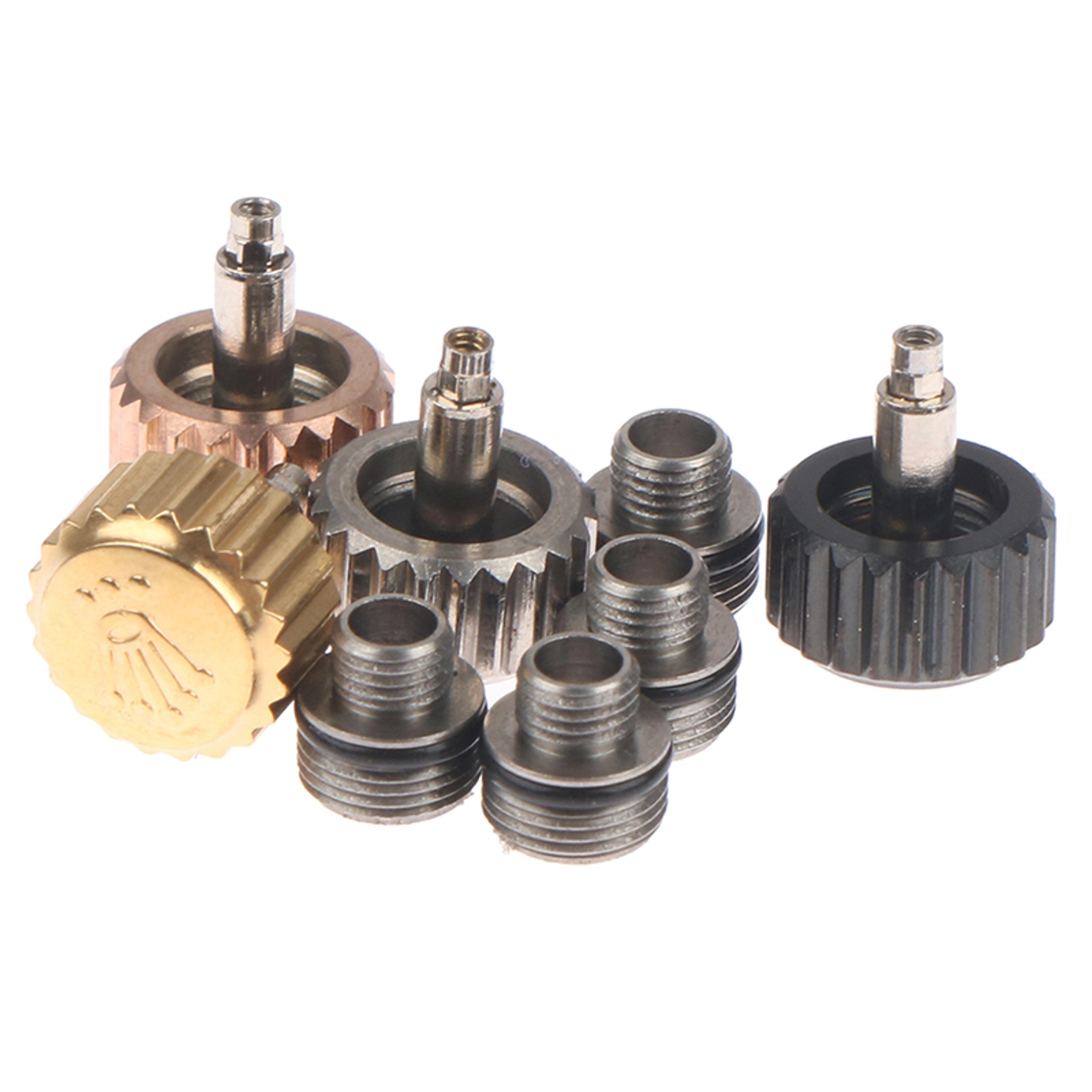 high-quality watch crowns replacement kit for waterproof watches – assorted sizes