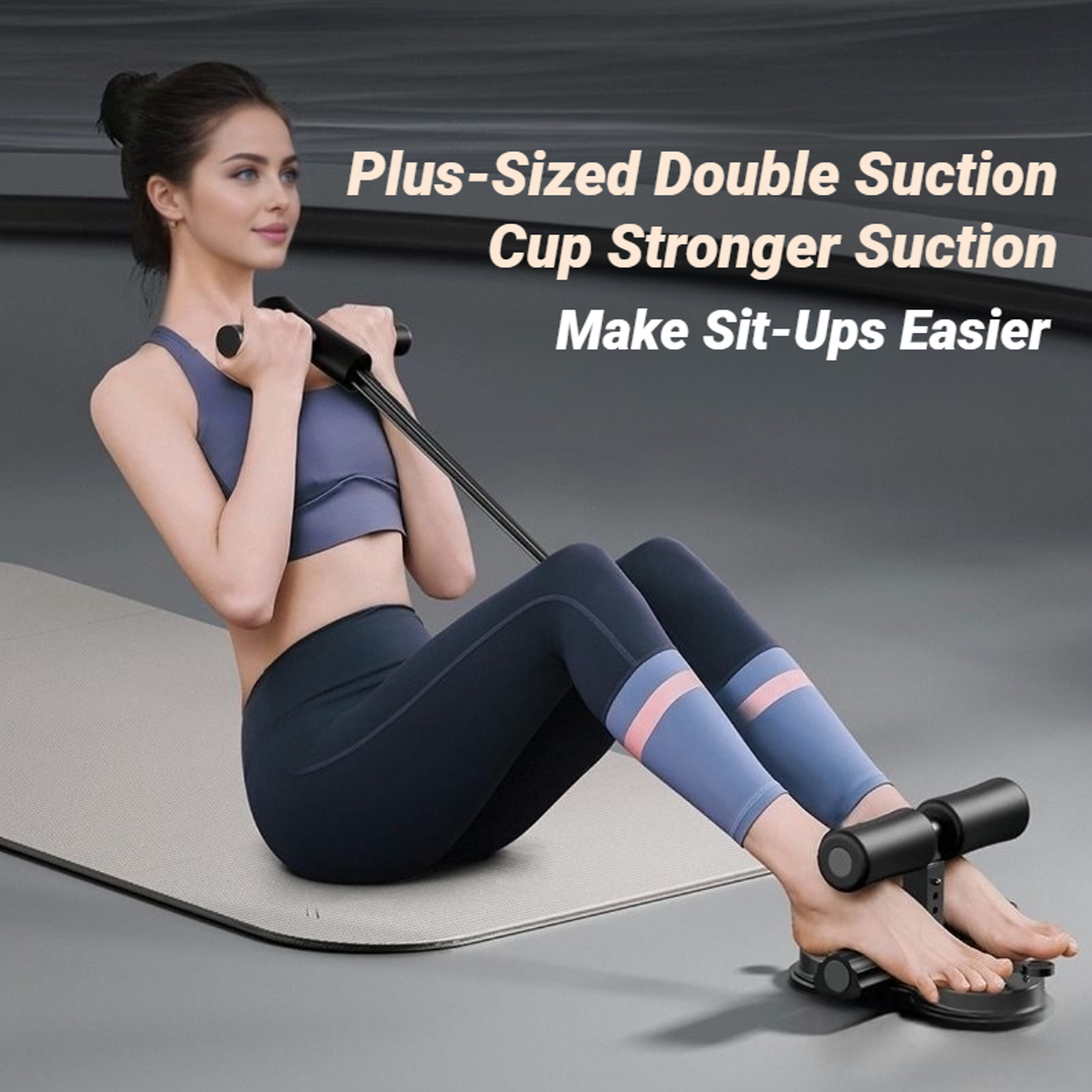 abdominal muscle exerciser with resistance band – adjustable sit-up aid for home gym