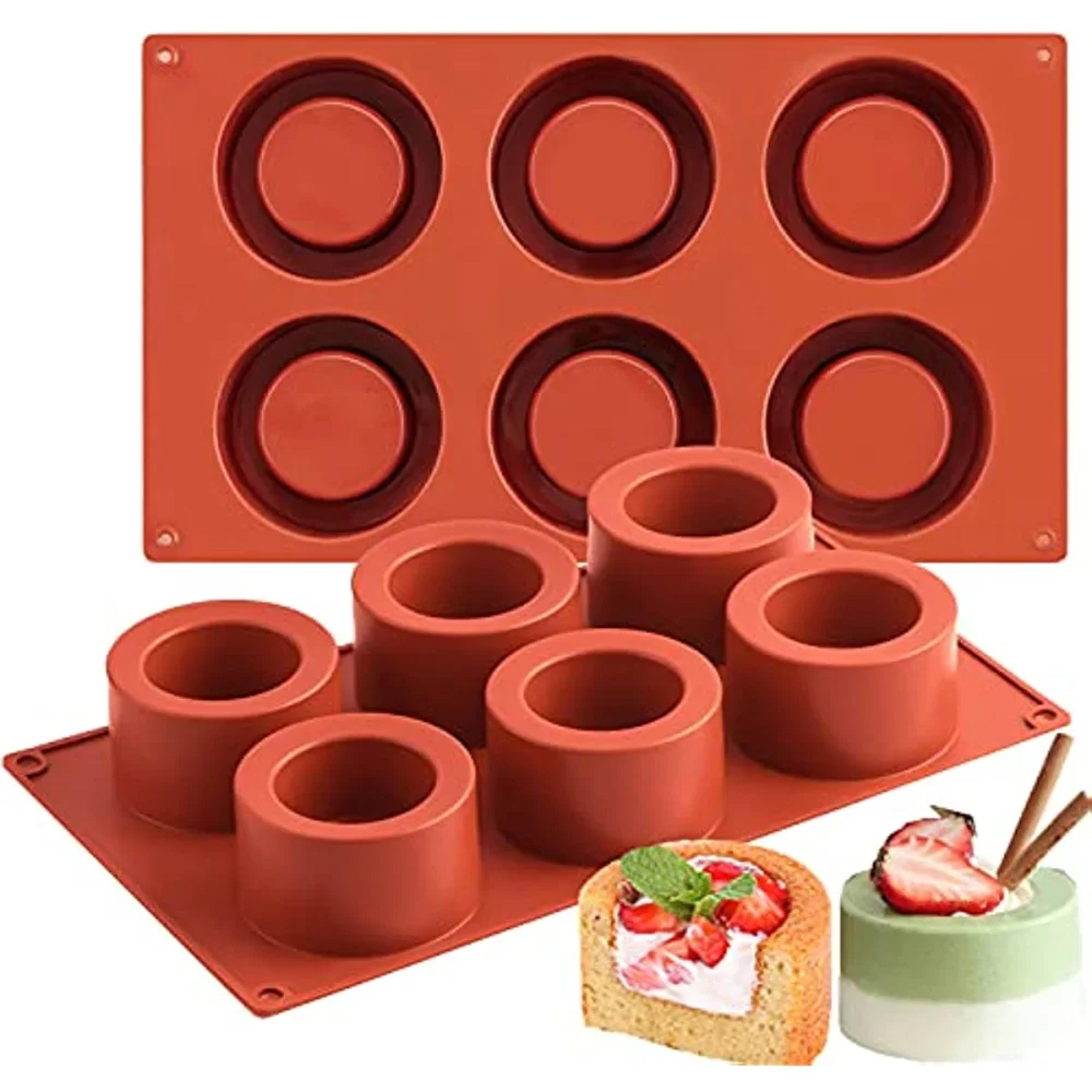 round silicone cake mold – ideal for cake decorating, mousse, and soap molding