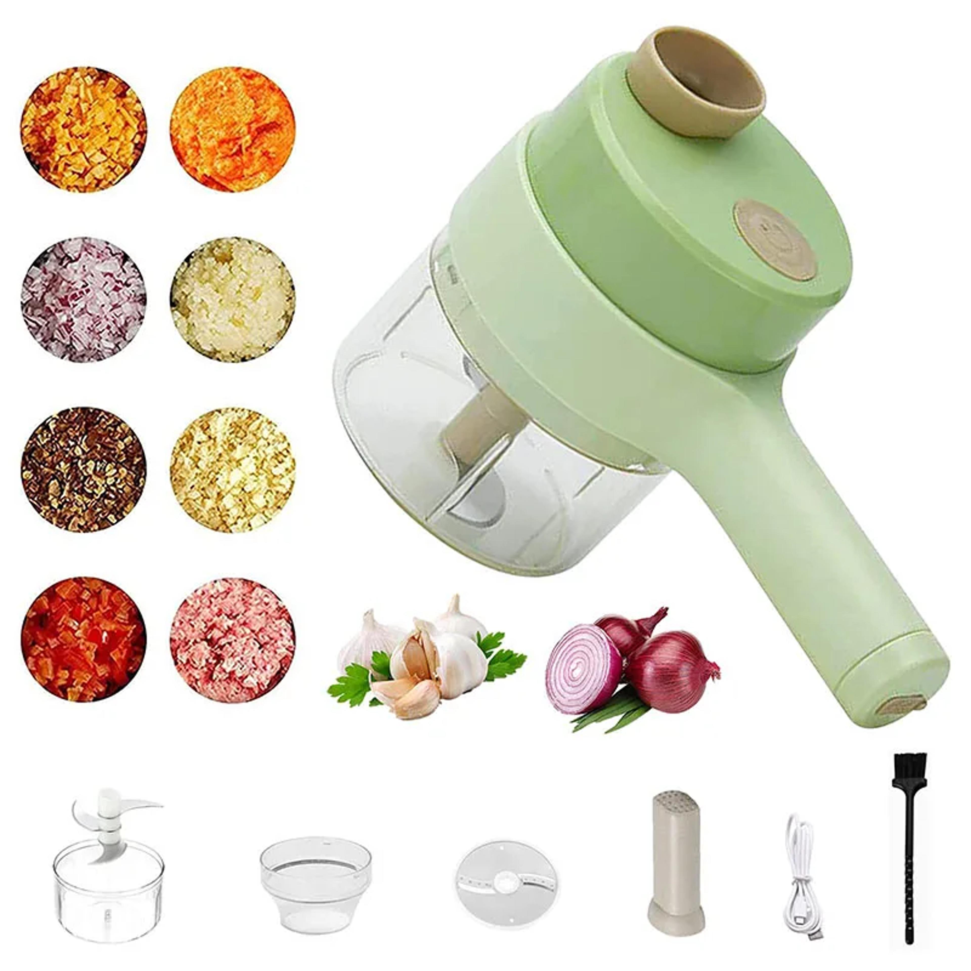 handheld electric vegetable cutter - versatile slicer for garlic, pepper, celery & more