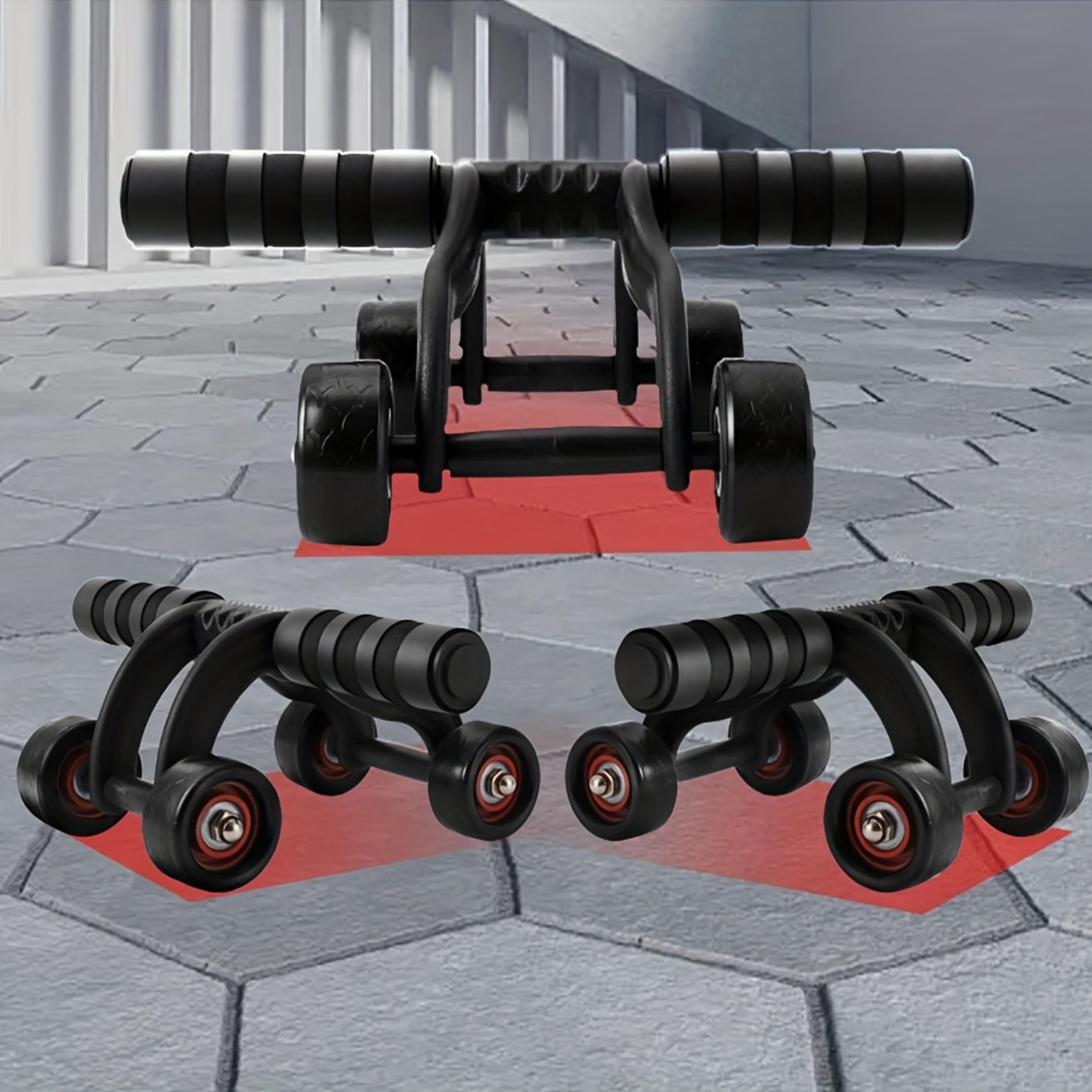 abdominal exercise wheel – four wheels for stability – home gym fitness equipment, core strengthening and abs toning