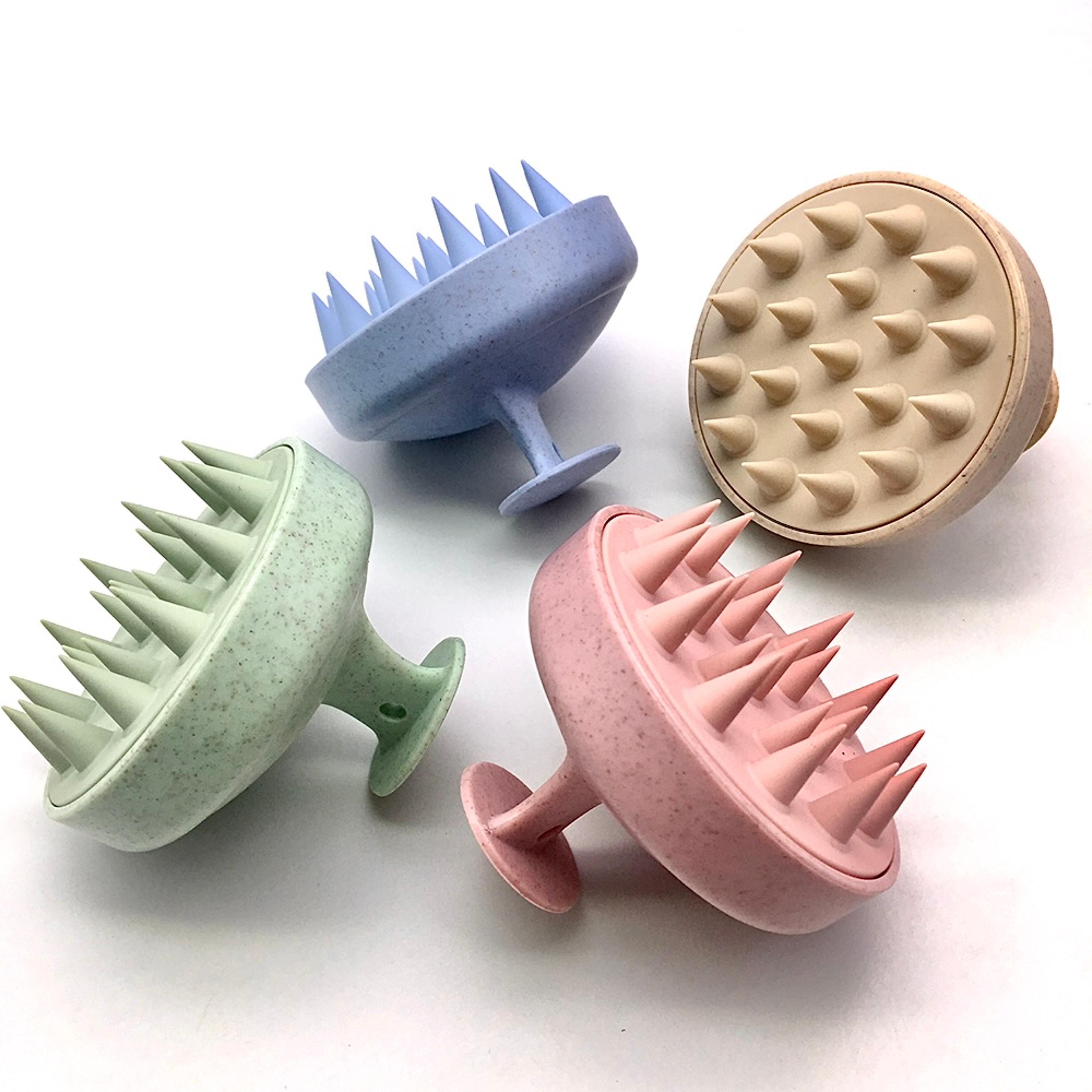 eco-friendly silicone scalp massager comb – anti-dandruff shampoo brush for healthy hair and scalp care