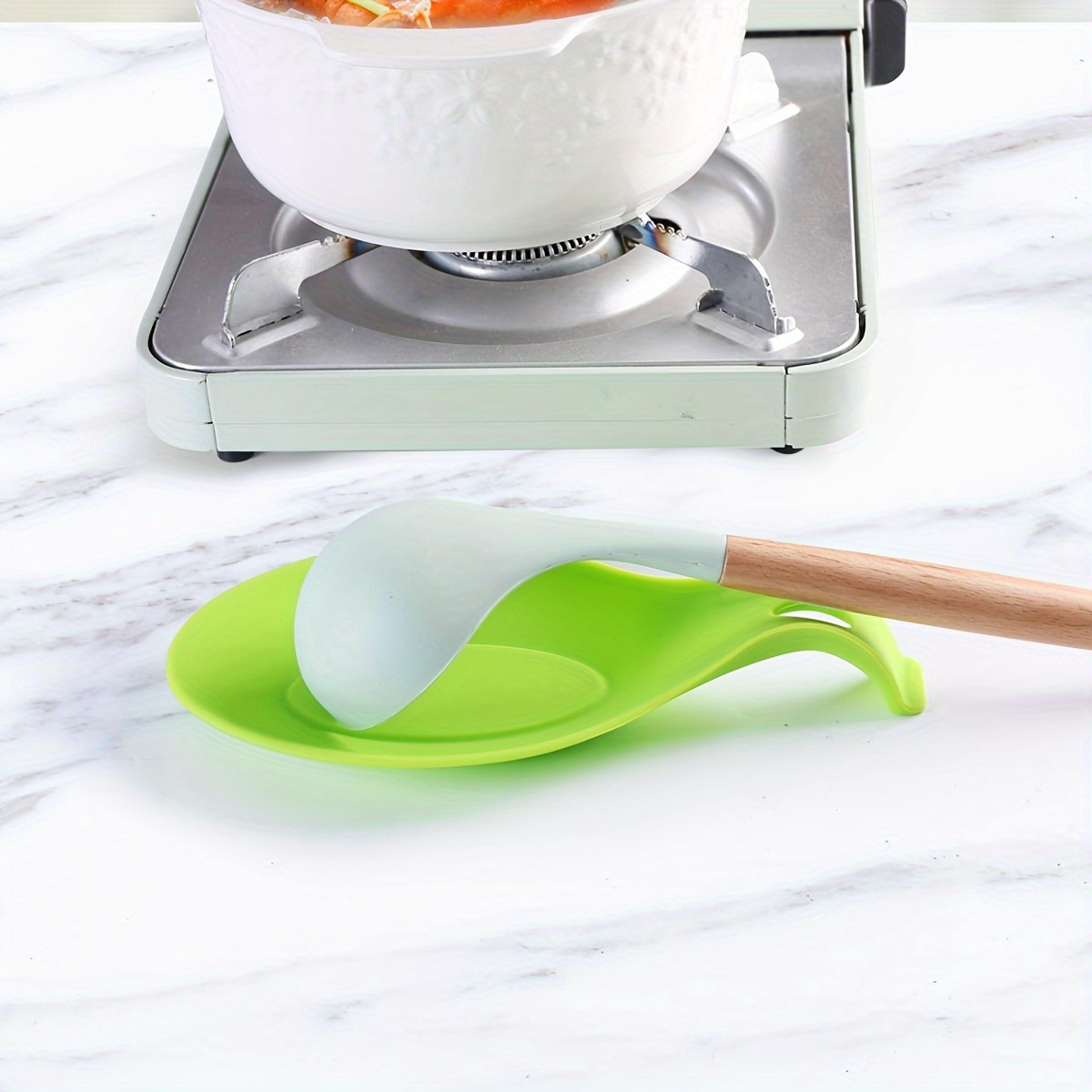 silicone heat insulation spoon holder – durable kitchen utensil stand, stove organizer, placemat, and lid scoop bracket