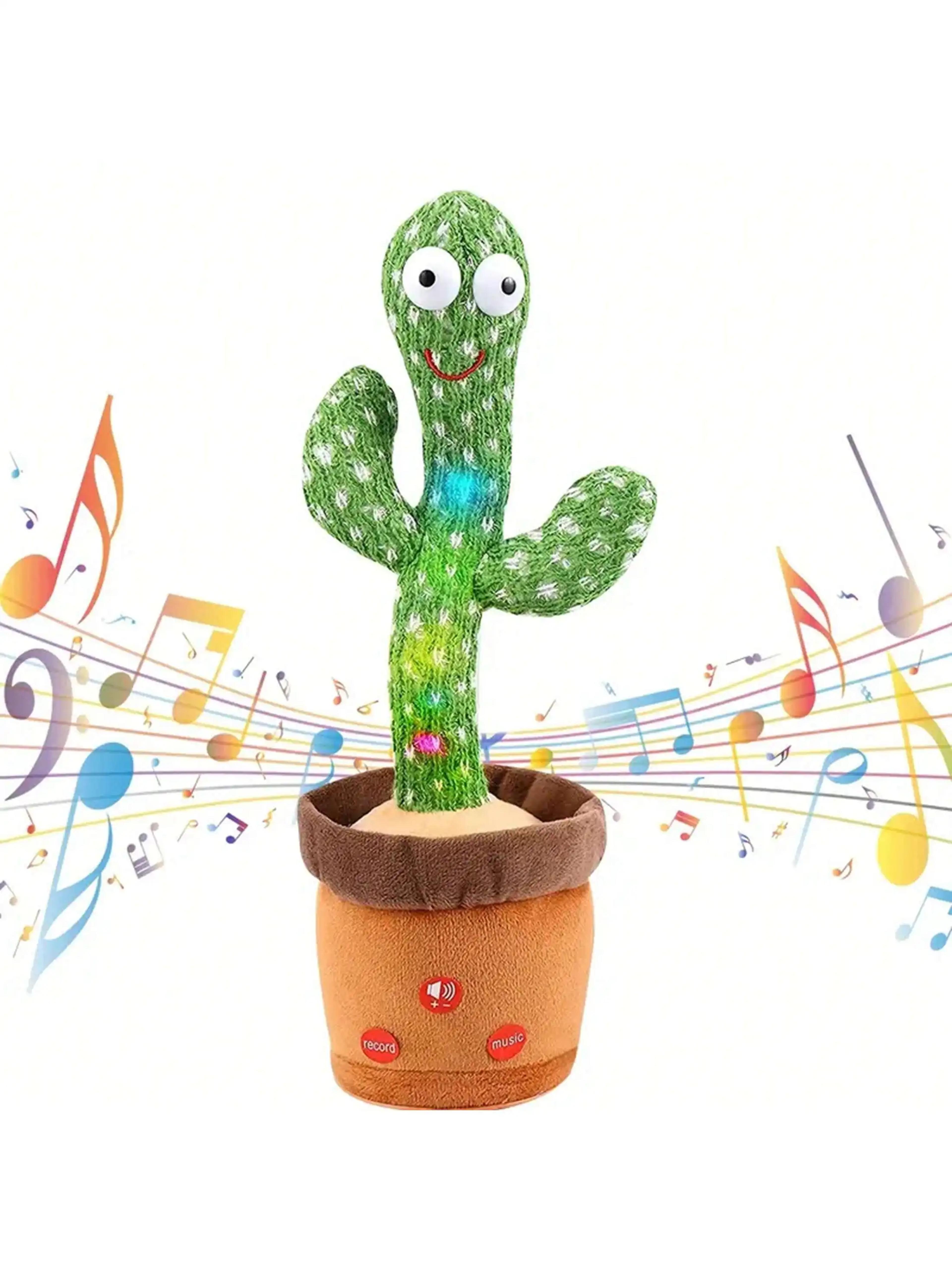 dancing talking cactus toy for babies – mimicking, singing, and dancing plush toy for kids