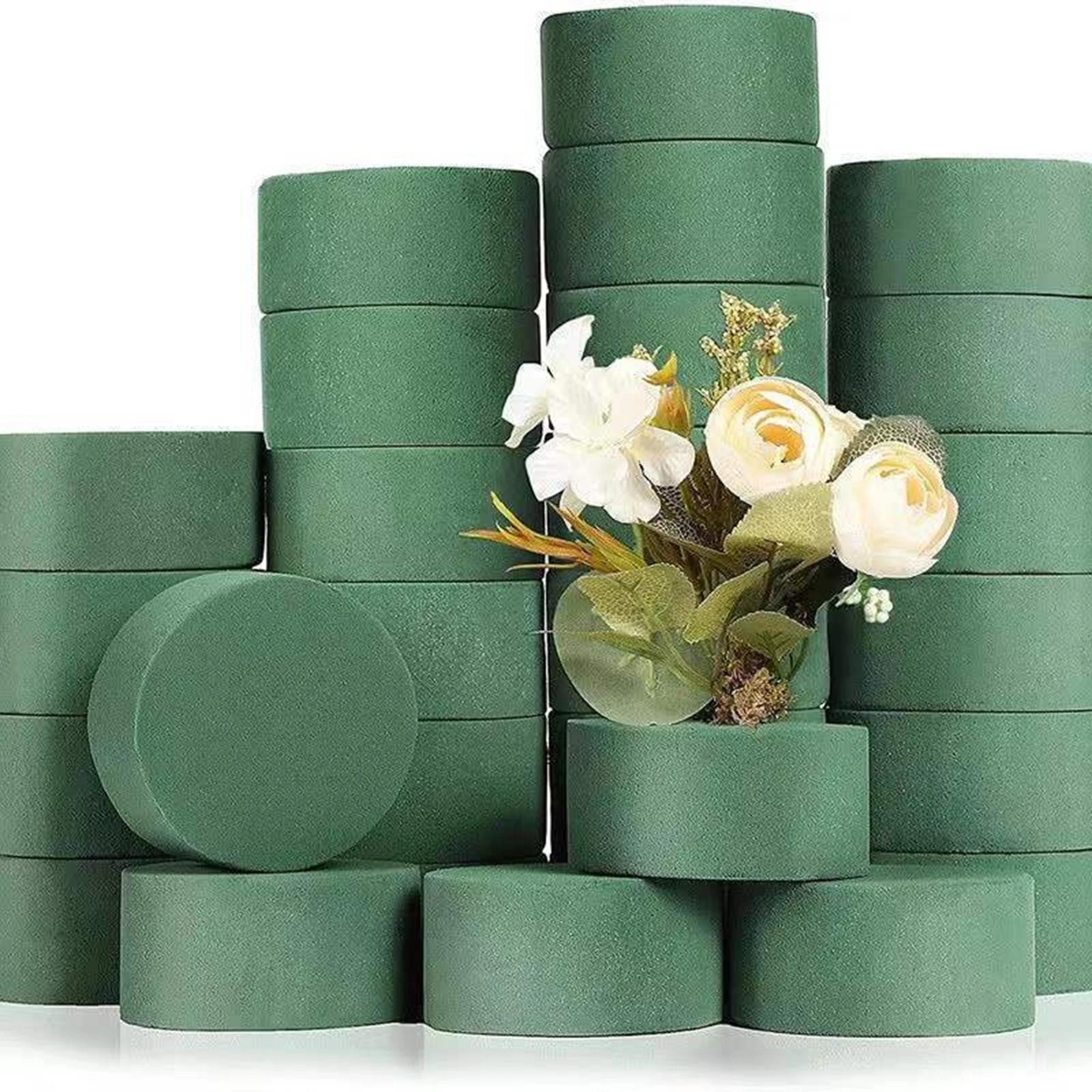green floral foam blocks for diy flower arrangements | round floral foam bricks for artificial flowers