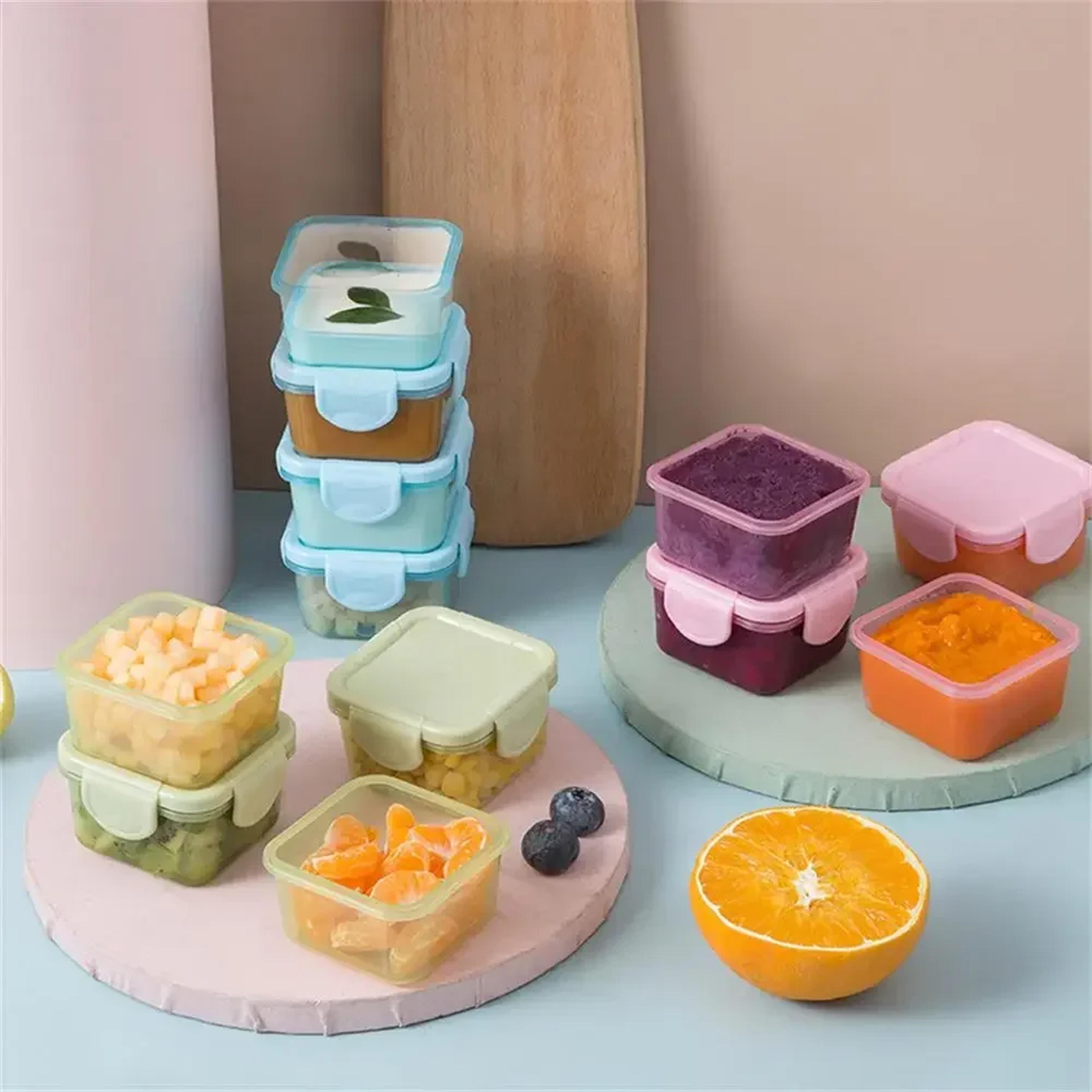 mini food storage containers with leakproof lids – airtight, condiment & freezer storage