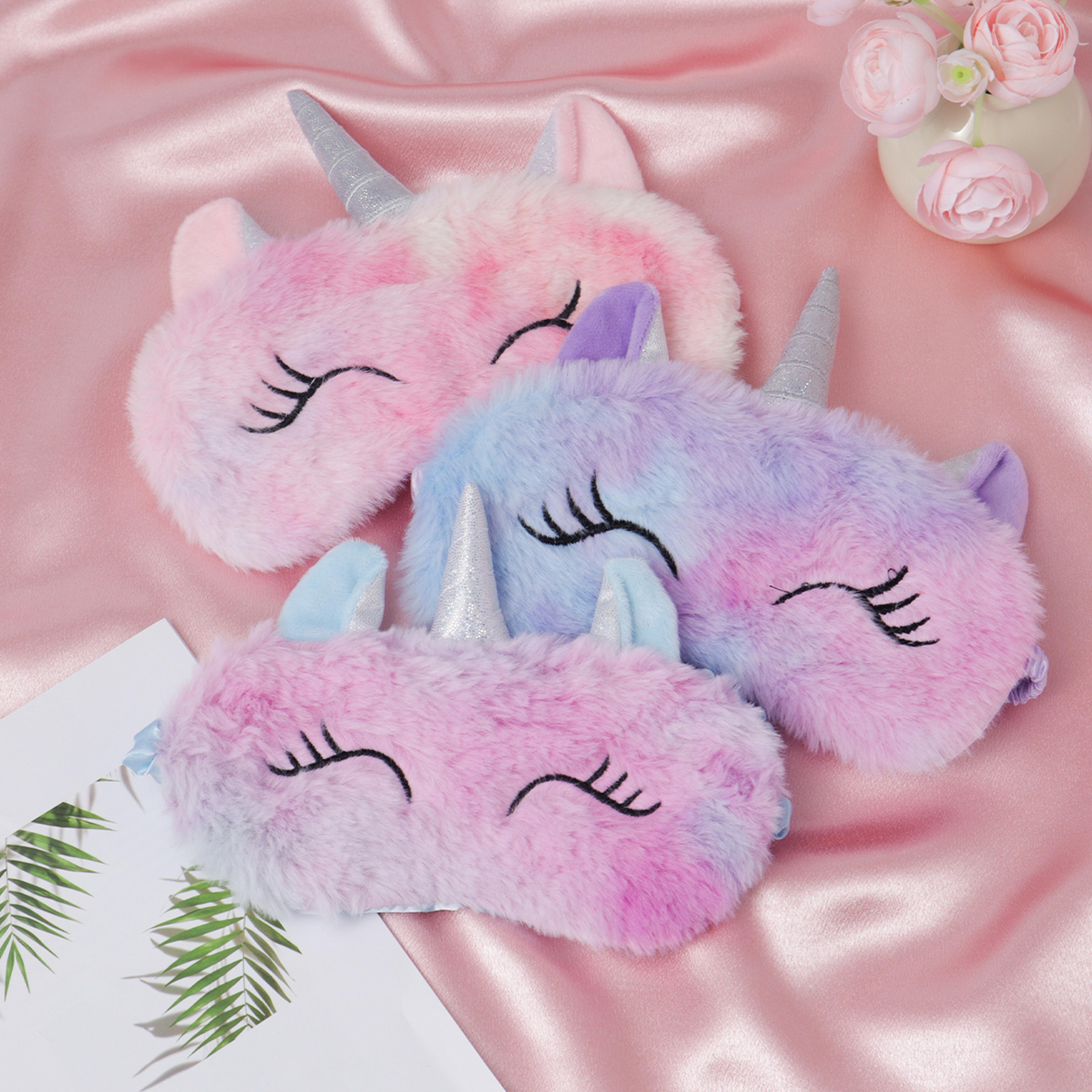 cartoon unicorn anime sleeping mask – cute blindfold for kids, travel sleep eye band, perfect gift for rest & relaxation