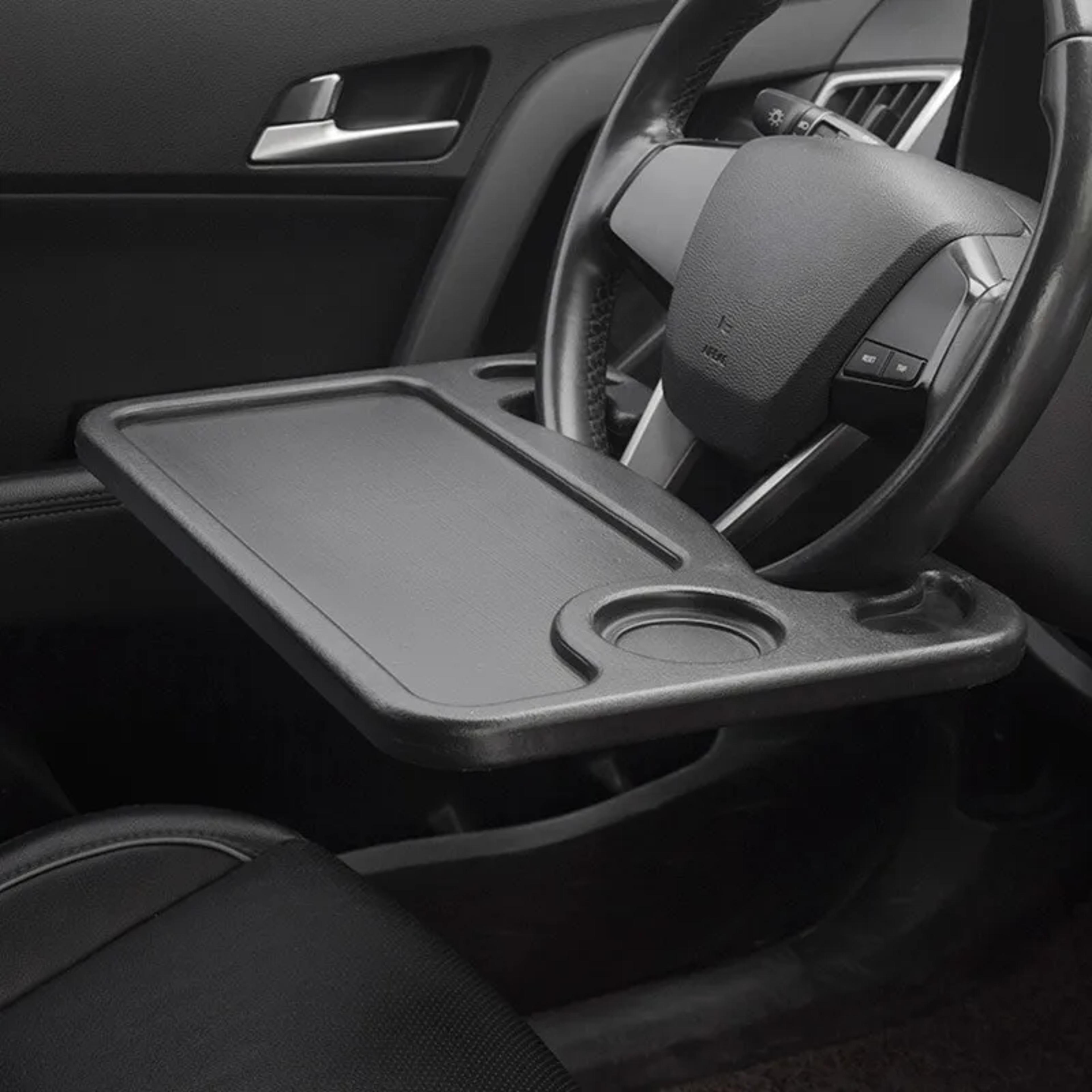 portable car laptop desk stand & dining tray for steering wheel multipurpose work & eat on the go tray board