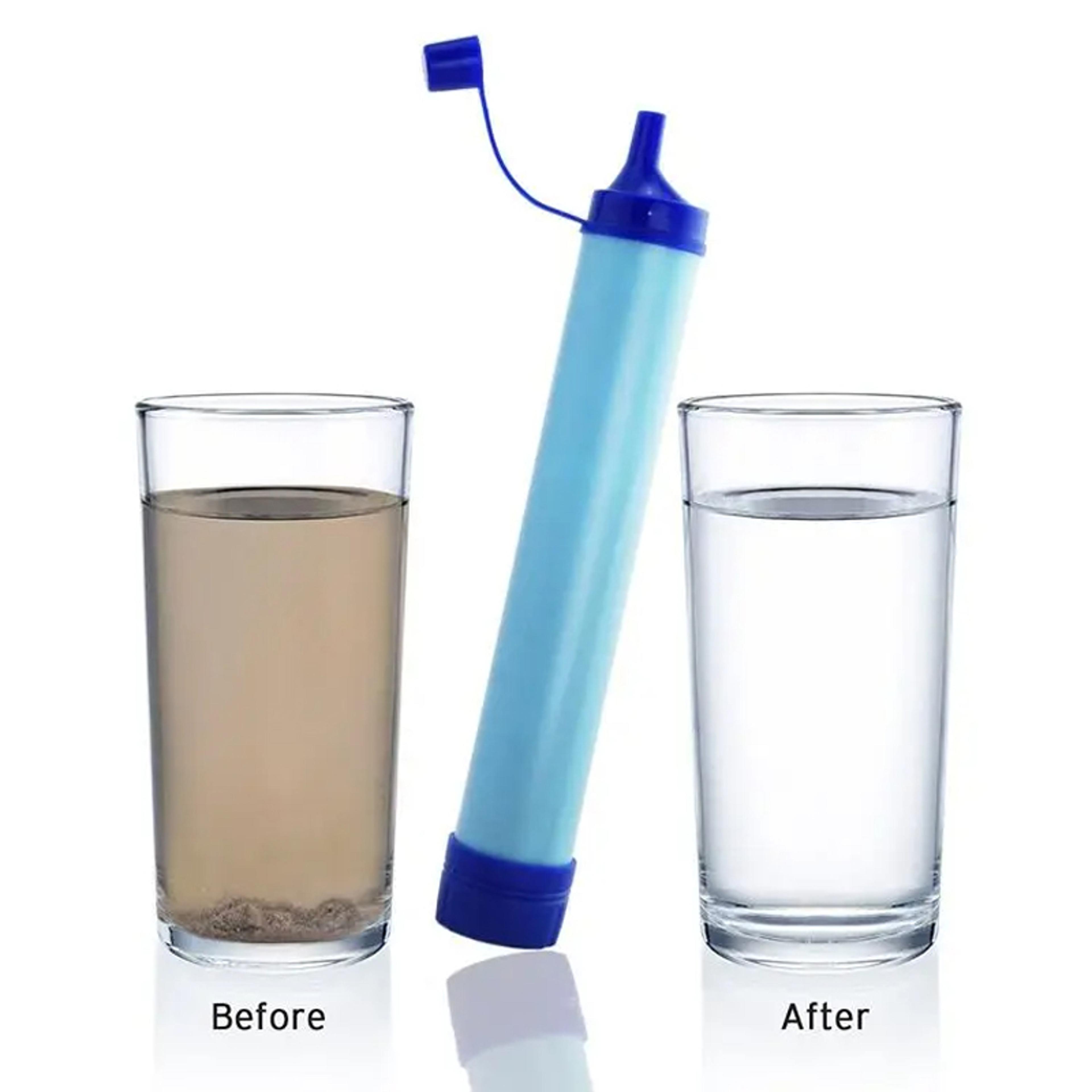 portable outdoor water filter straw hiking & survival water purifier for clean drinking water